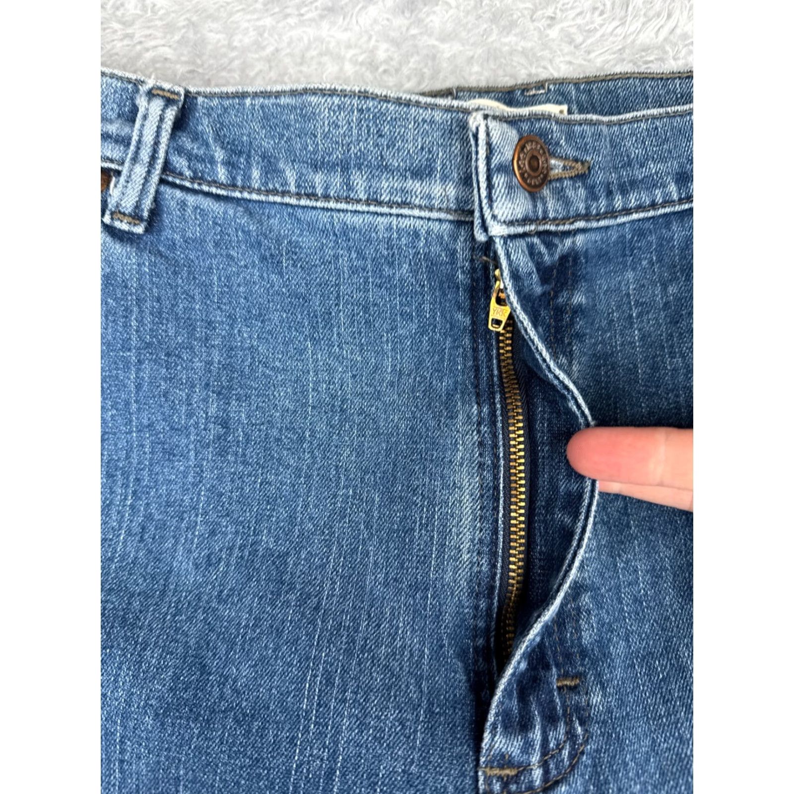 Lee VINTAGE Lee Jeans Women 16 Blue Denim Relaxed Straight Leg Cotton Blend 34x31 Jeans Size 38" / US 16 / IT 52 - 5 Thumbnail