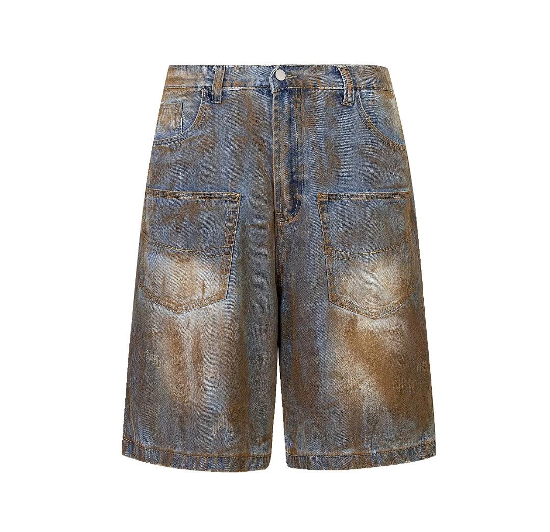 Japanese Brand × Vintage Rusty Denim Jorts Vintage Style Baggy Hip Hop Party Size US 27 - 2 Thumbnail