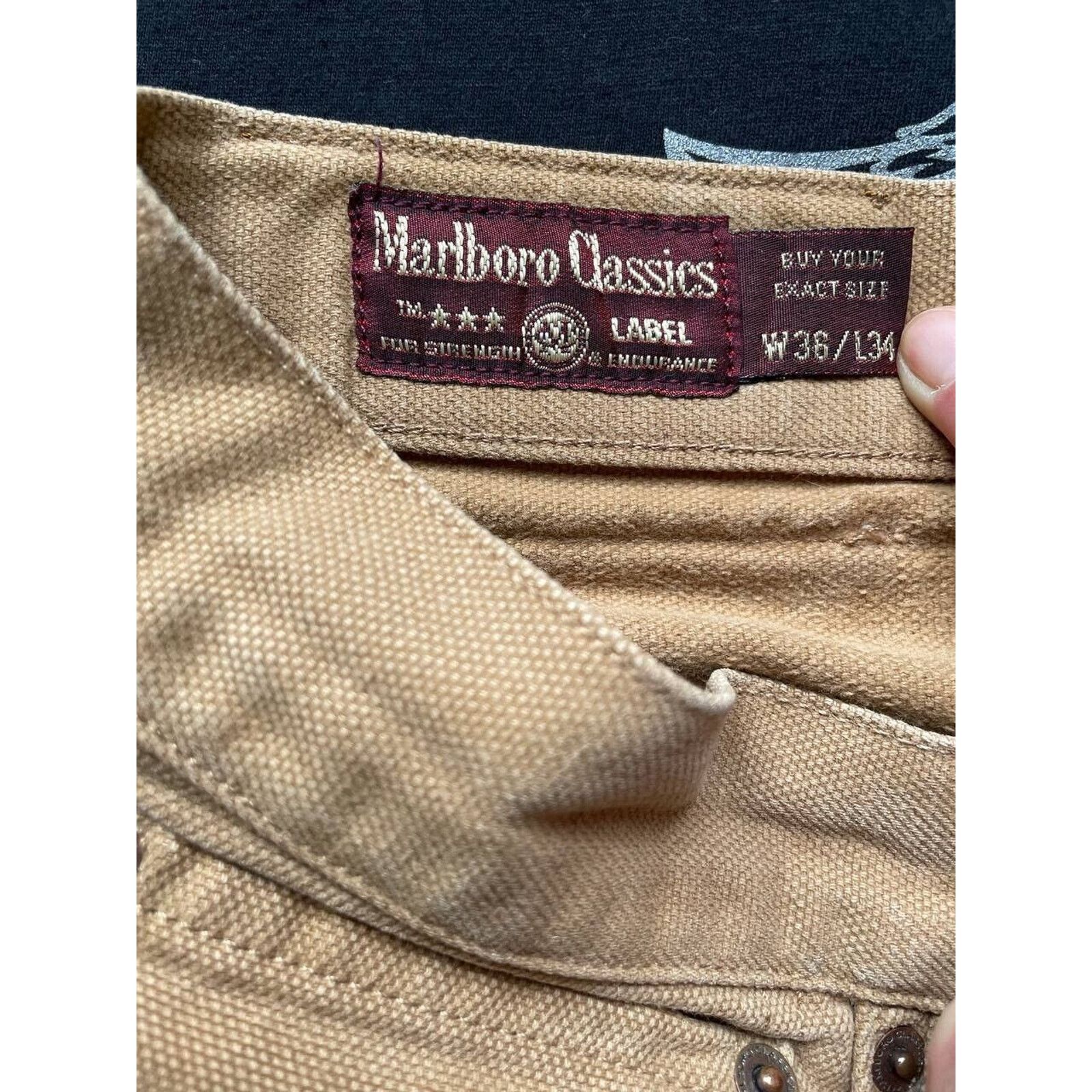 Marlboro Classics × Vintage Vintage Marlboro Classics Brown Cotton Pants Casual Workwear Size US 34 / EU 50 - 7 Thumbnail