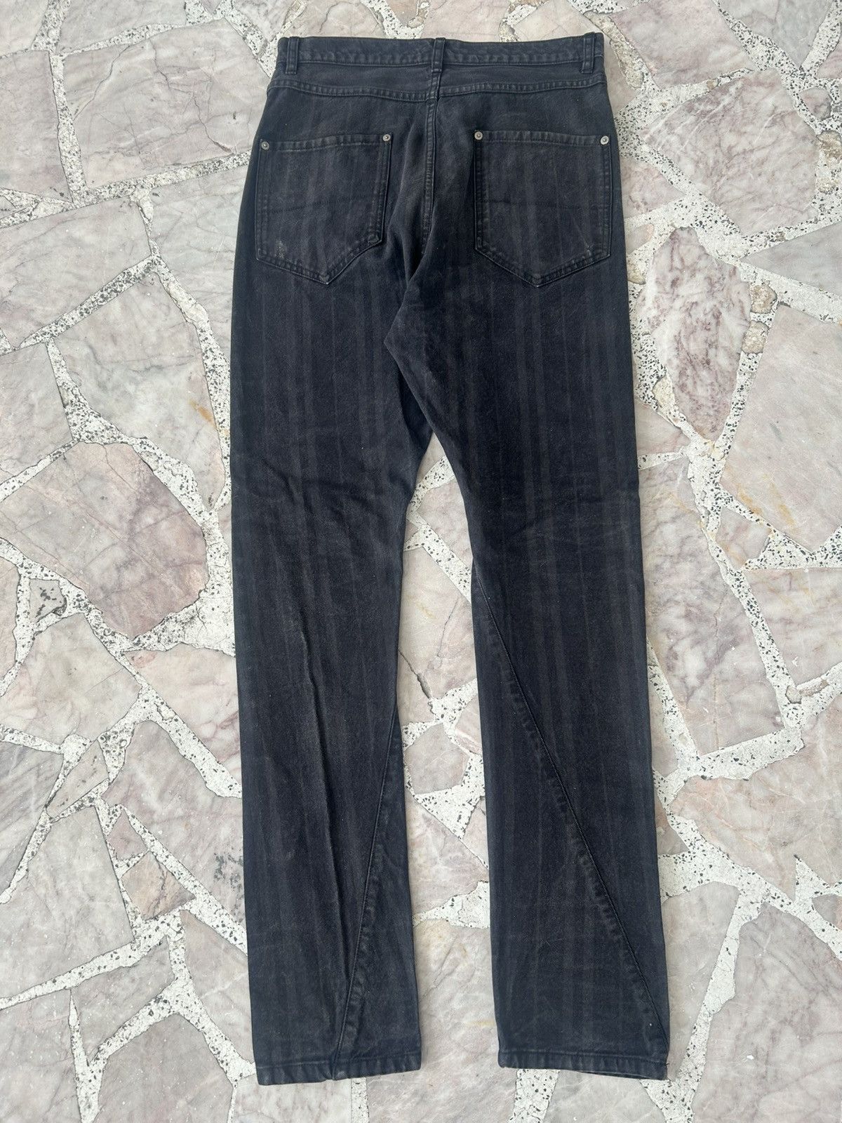 Vivienne Westwood Crazy Punk Vivienne Westwood Assymmetry Black Stripe Denim Size US 31 - 2 Thumbnail