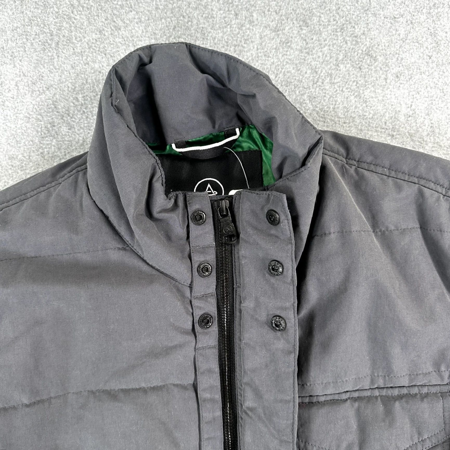 Vintage Aether Mens Jacket Puffer Gray Regular M Insulated Nylon Full Zip Pockets Lined Size US M / EU 48-50 / 2 - 2 Thumbnail