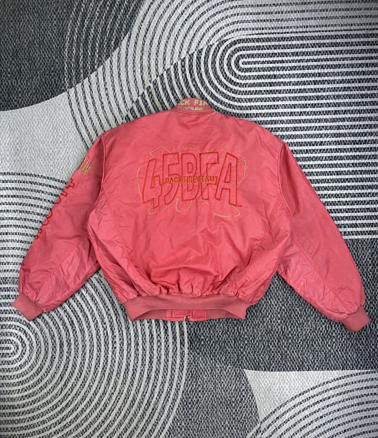 Vintage Vintage Back FireTeam 45BF4 Embroidery Bomber Jacket Size US XL / EU 56 / 4 - 2 Thumbnail