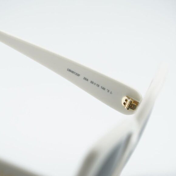 Loewe Loewe LW40133F 25A Sunglasses Ivory Butterfly Frame, Smoke Size ONE SIZE - 6 Thumbnail