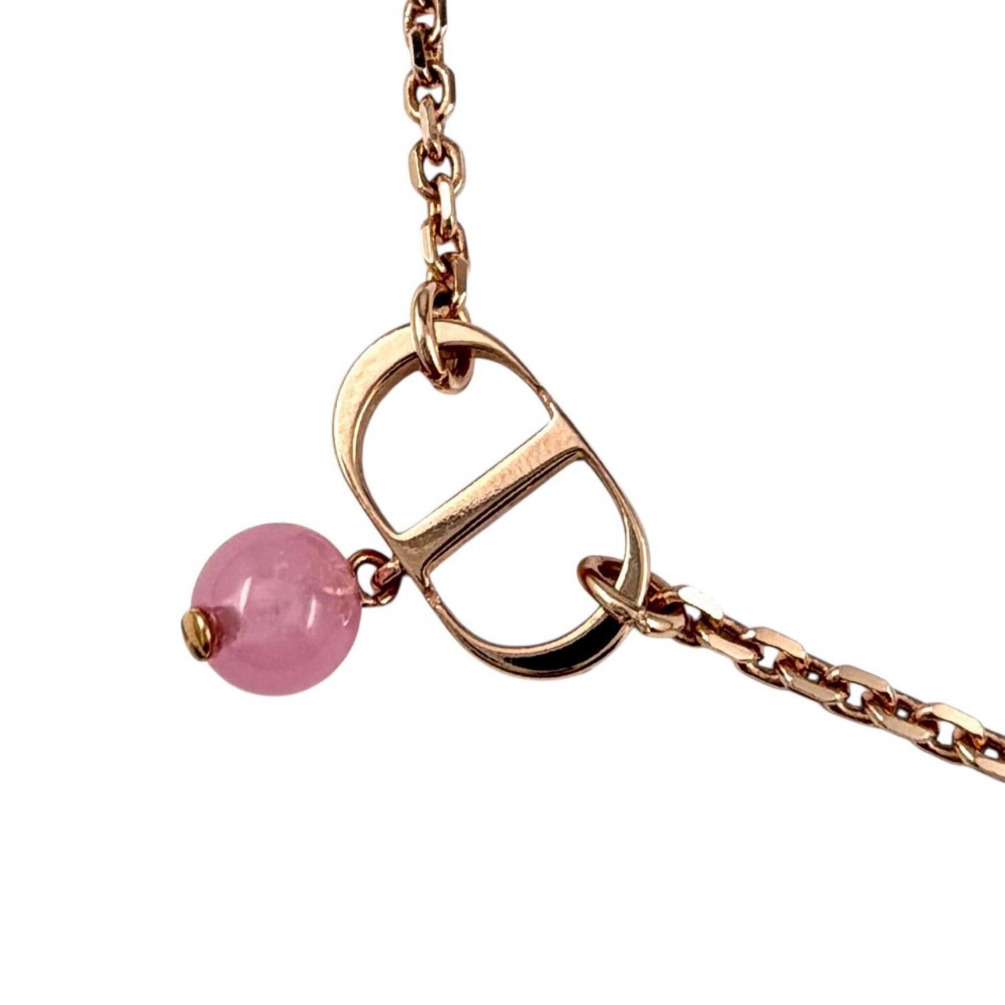 Dior Christian Dior DIOR N1390PTCPL Petit CD 1P Diamond Resin Pearl Necklace Rose Gold with Box and Dust Bag for Women Size ONE SIZE - 1 Thumbnail