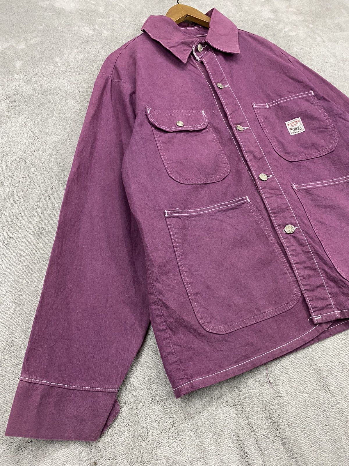 Pointer Vintage 80s POINTER BRAND Workwear Purple Jecket Made In USA Size US L / EU 52-54 / 3 - 7 Thumbnail