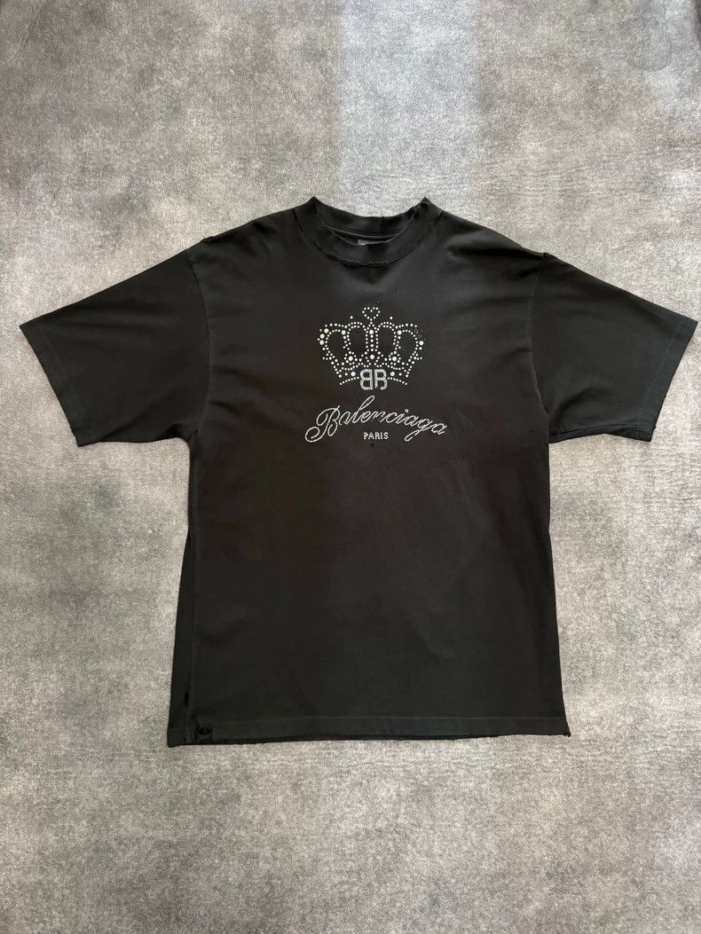 Balenciaga Balenciaga Diamond crown t-shirt Size US M / EU 48-50 / 2 - 1 Thumbnail