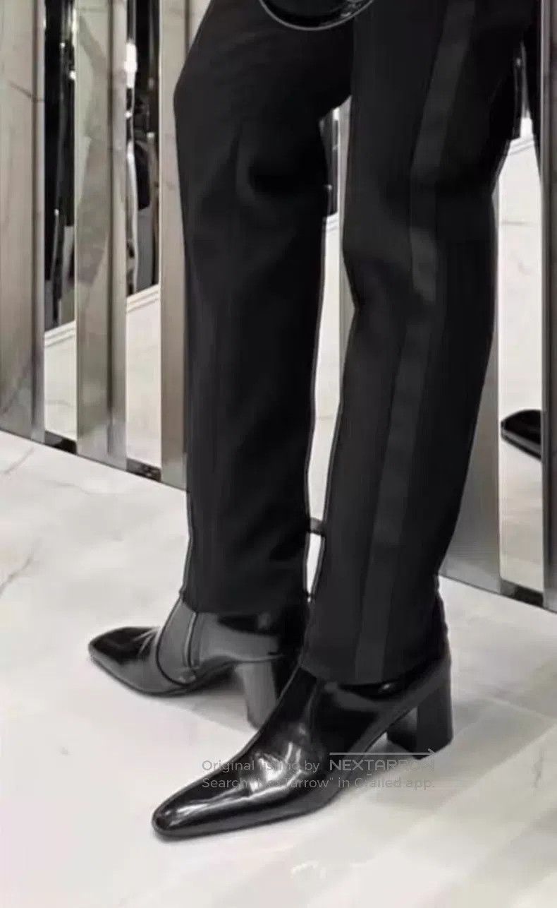 Saint Laurent Paris Saint Laurent Paris Rainer patent leather boots with point Size US 12 / EU 45 - 8 Thumbnail