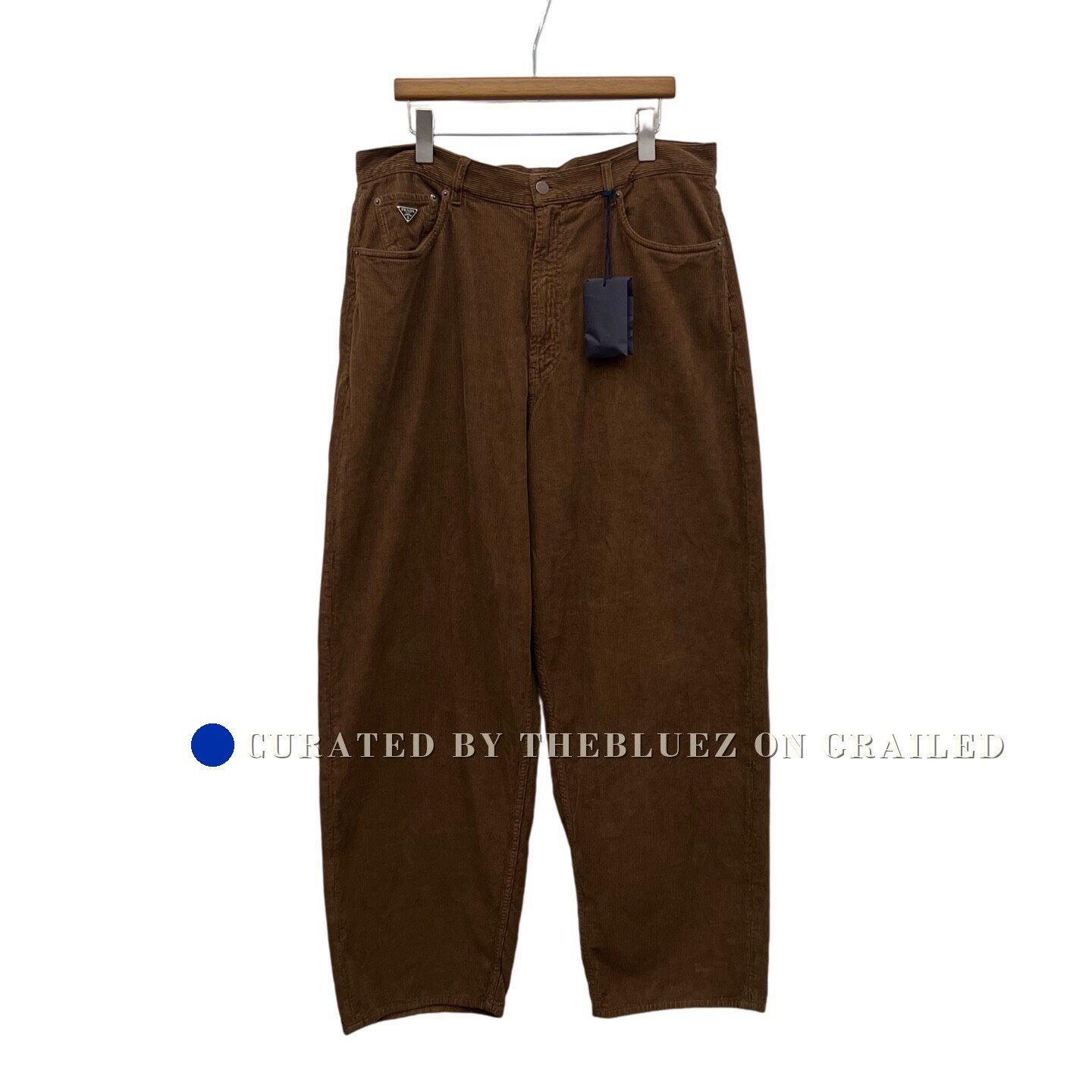 Prada Prada Triangle Logo Corduroy Trousers Size US 34 / EU 50 - 1 Thumbnail