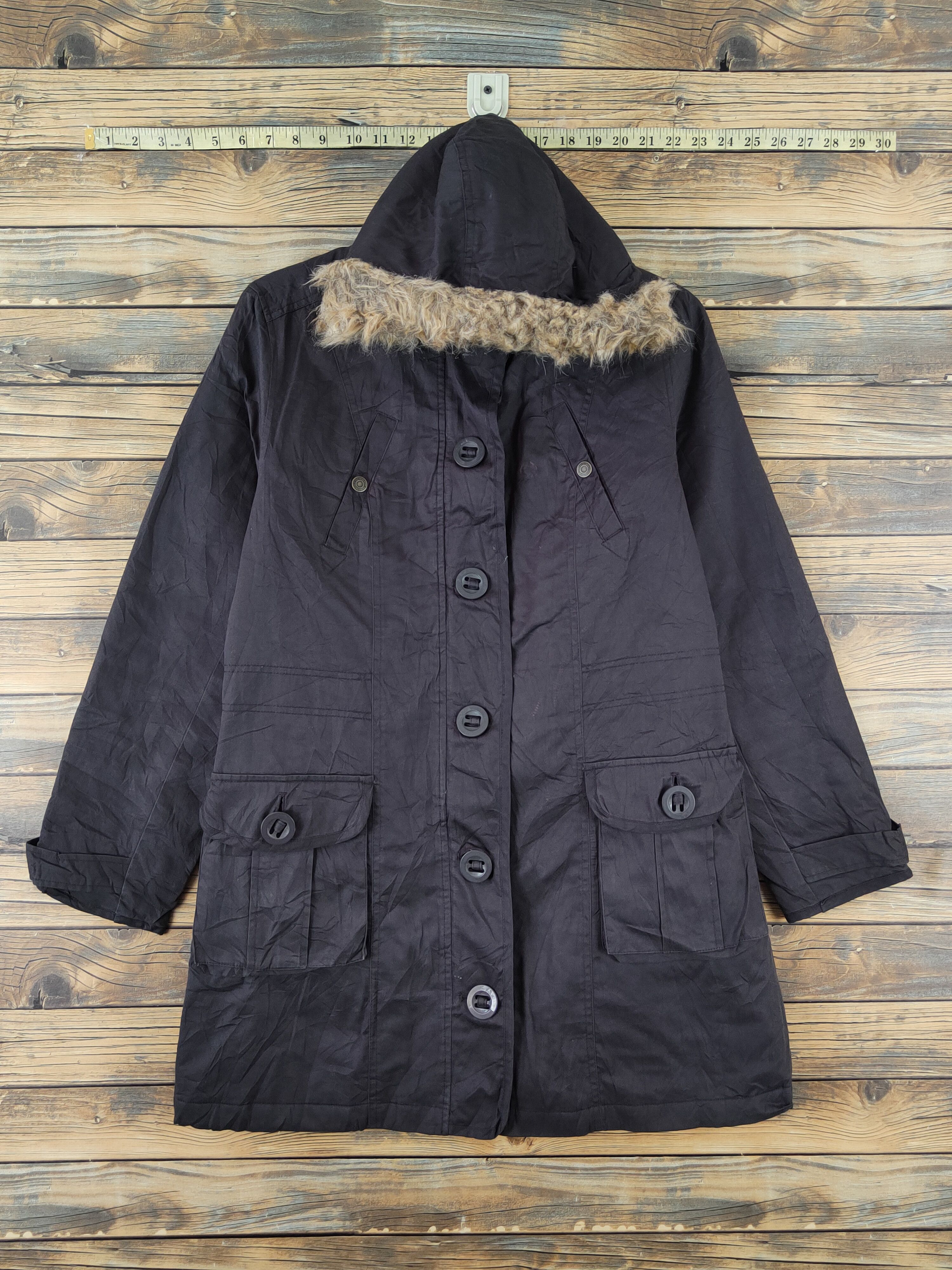 Japanese Brand × Vintage Retro Winter jacket by Avarice Navy Hoodie Coats Size L / US 10 / IT 46 - 1 Thumbnail