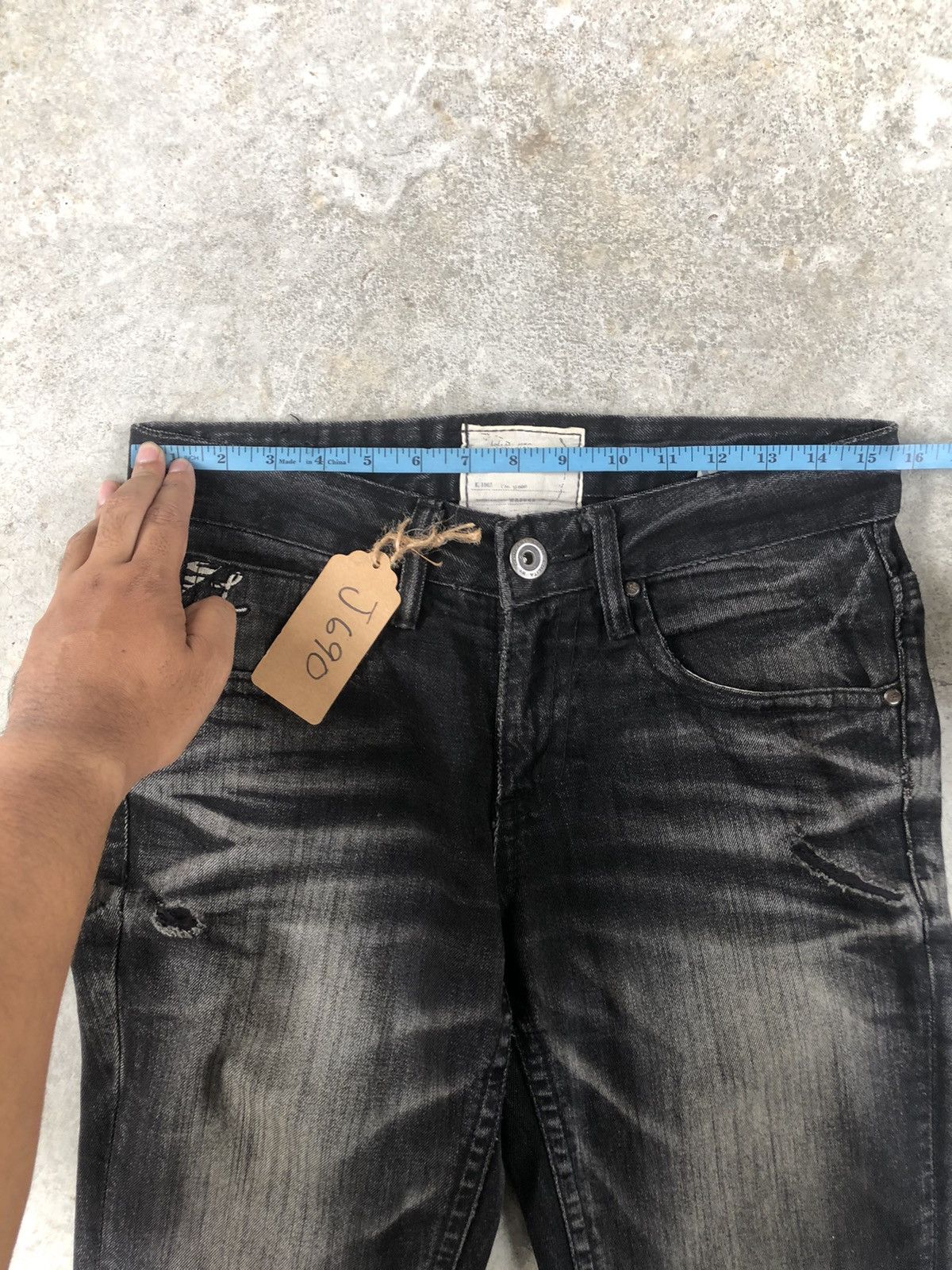 Japanese Brand Yoshitomo Nara Lolita Embroidered Jeans Punk Size US 31 - 20 Thumbnail