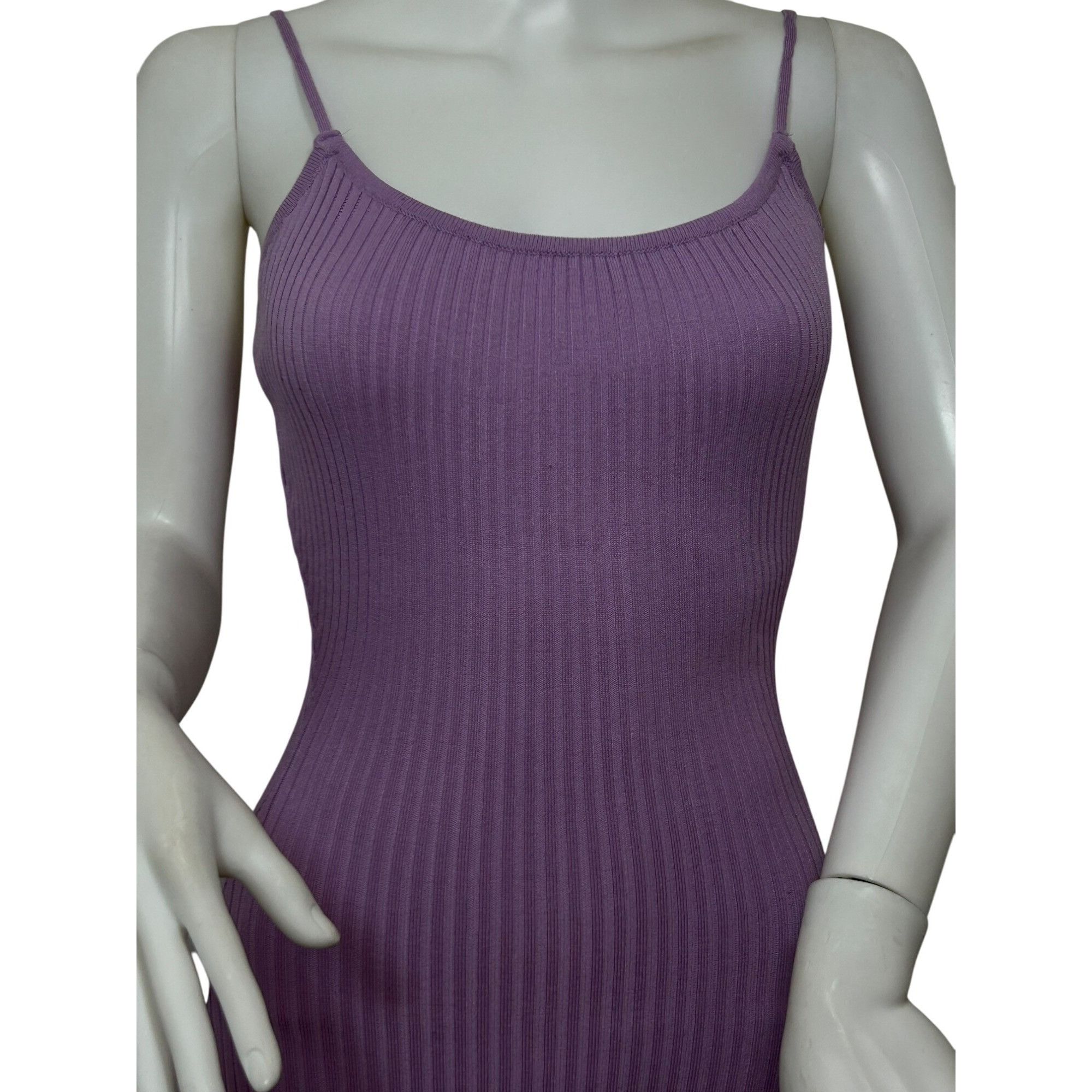 Other Daisy Women’s Ribbed Romper S Lavender Unitard Scoop Neck Sp Size S / US 4 / IT 40 - 7 Thumbnail