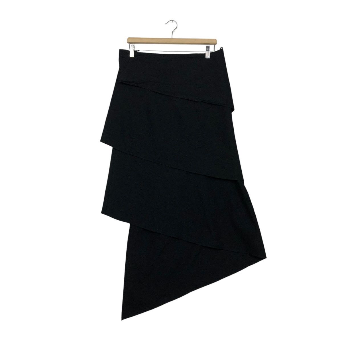 Jean Paul Gaultier 🔥ICONIC BLACK LONG SKIRT BONDAGE DESIGN RUNWAY DOUBLE LAYER Size 30" / US 8 / IT 44 - 3 Thumbnail