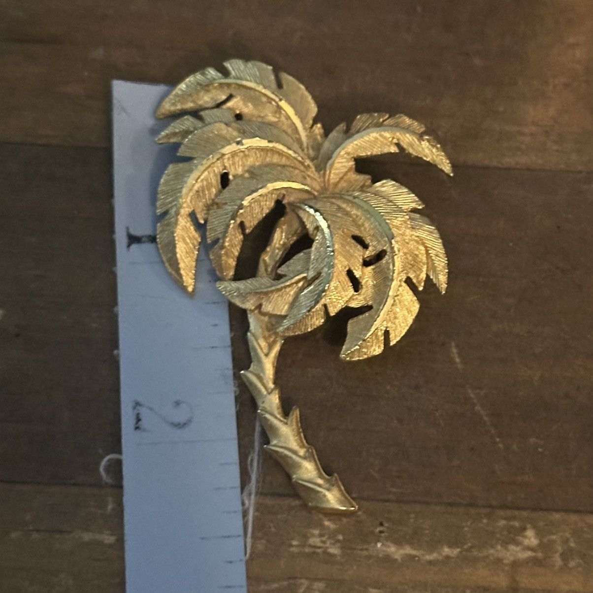 Vintage Vintage large gold tone palm tree brooch Size ONE SIZE - 2 Thumbnail