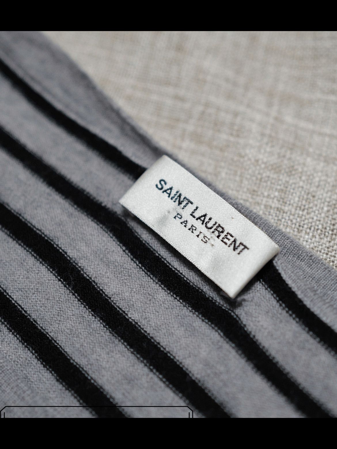 Saint Laurent Paris Saint Laurent Paris 13SS Black Stripe Grey Knitwear Size US S / EU 44-46 / 1 - 3 Thumbnail