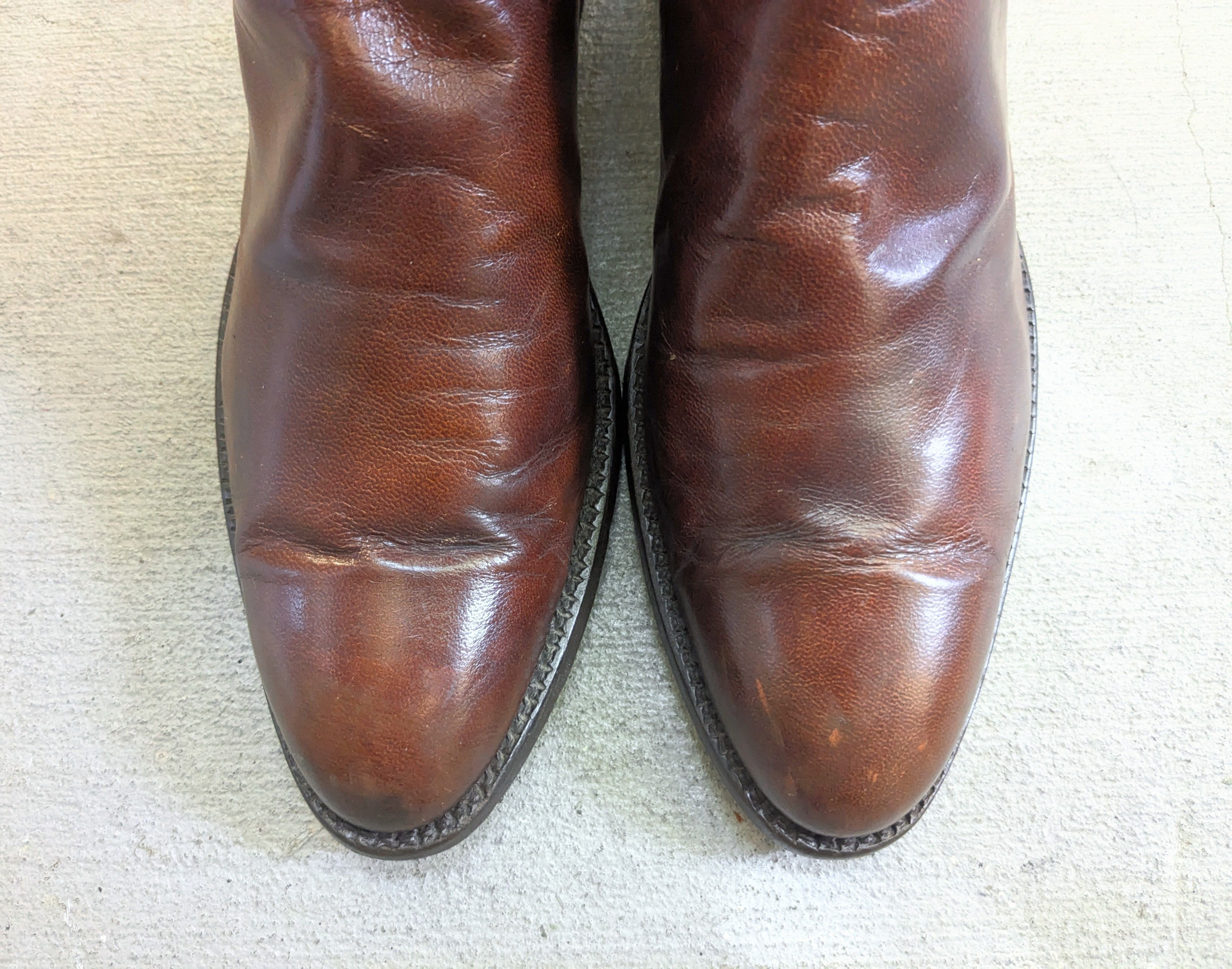 Genuine Leather Tom Taylor Cowboy Boots 9.5 Brown Leather USA Botas Size US 9.5 / EU 42-43 - 3 Thumbnail
