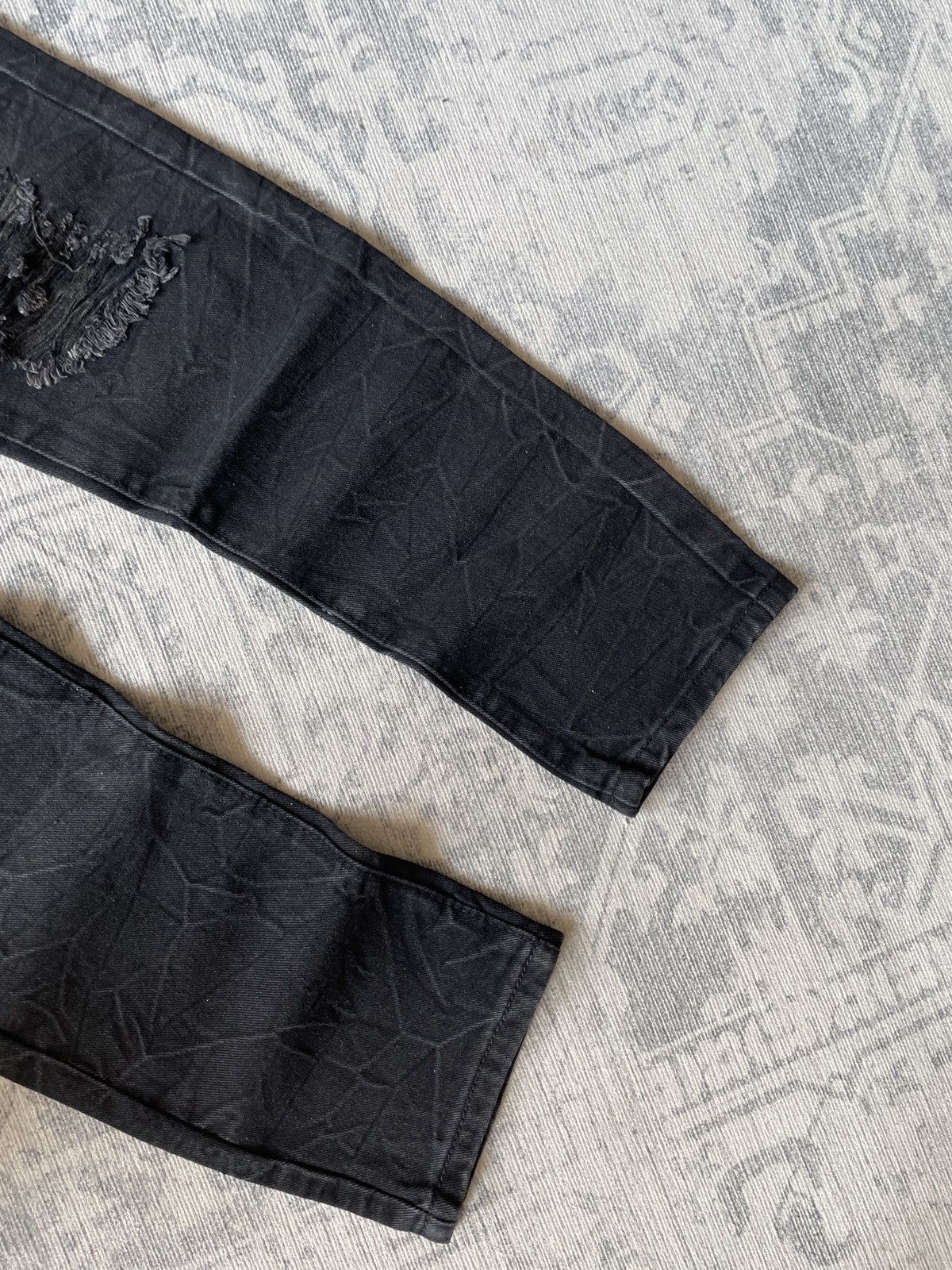 Vintage Vintage Skinny Jeans Faded Avant Garde Japanese Y2K Ripped Size US 30 / EU 46 - 5 Thumbnail