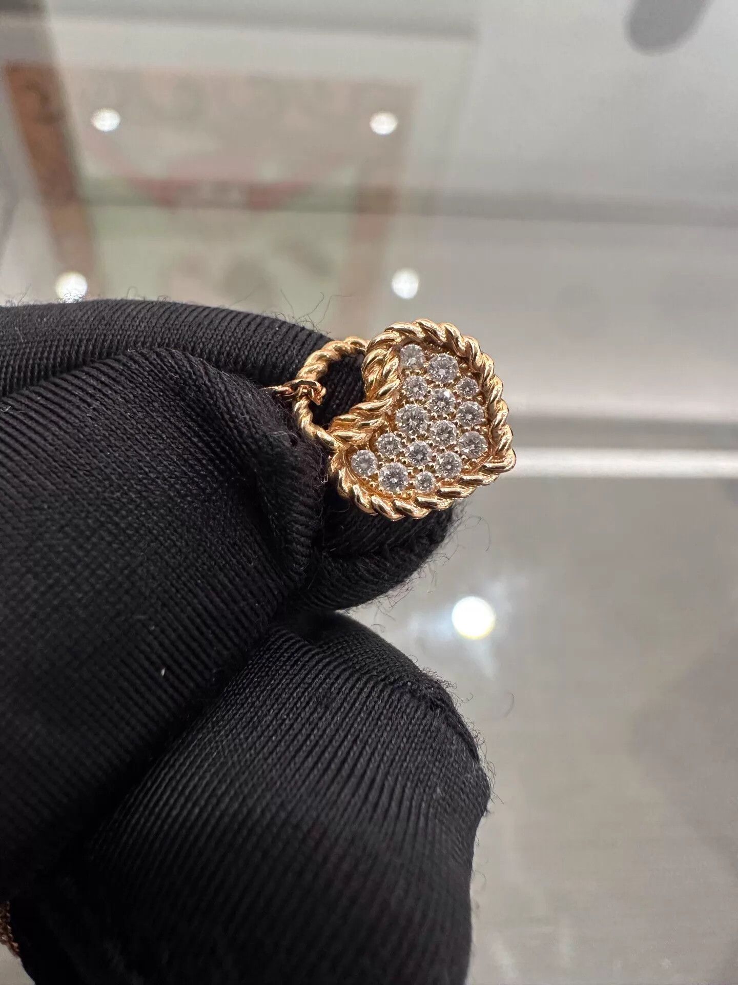 Cartier Cartier Heart Pave Diamond Rose Gold 44cm Necklace Size ONE SIZE - 4 Thumbnail
