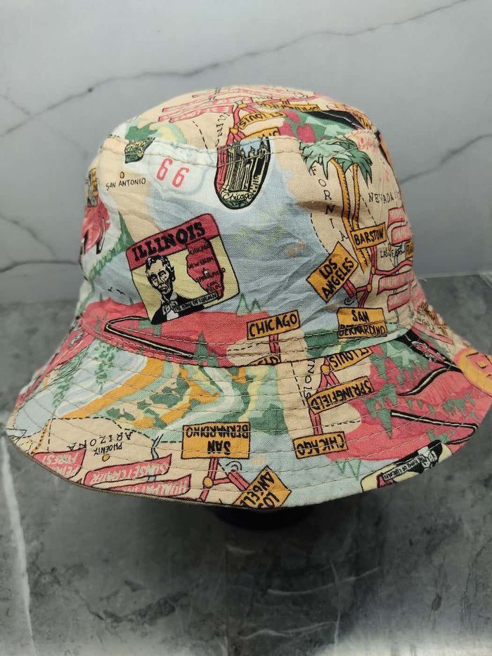 Japanese Brand Maps Fullprint Style Bucket Hat Size ONE SIZE - 3 Thumbnail
