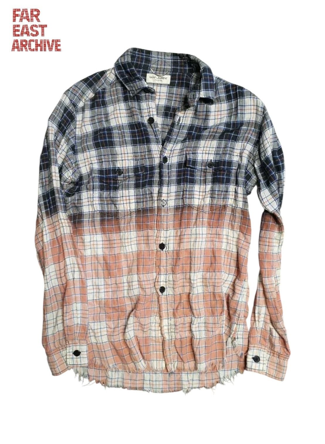 Saint Laurent Paris Saint Laurent Surf Sound Gradation Distressed Shirt Size US M / EU 48-50 / 2 - 1 Thumbnail