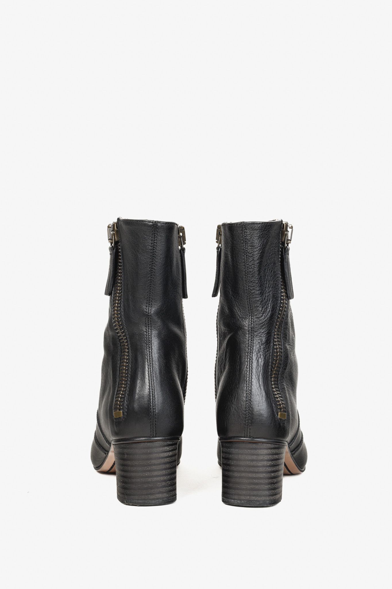 Chloe Chloé Lexie Black Leather Zipper Boot Size US 6 / IT 36 - 3 Thumbnail
