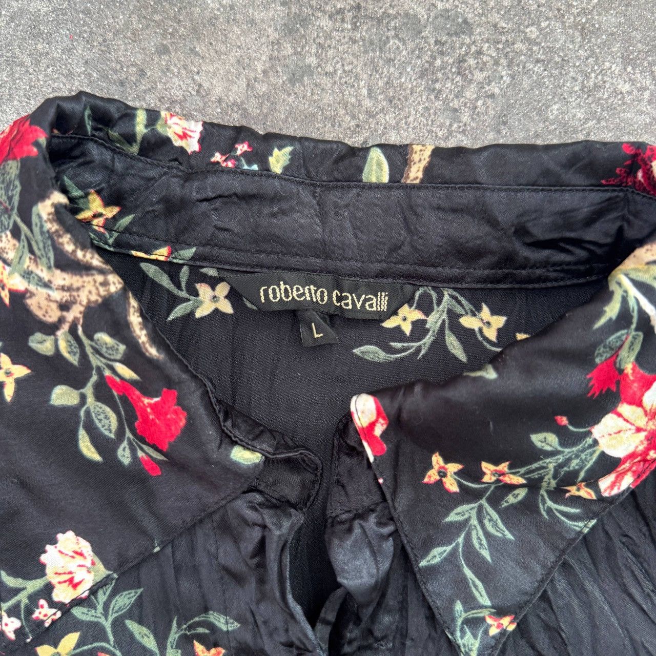 Roberto Cavalli Roberto Cavalli Vintage Floral Blouse Size L / US 10 / IT 46 - 10 Thumbnail