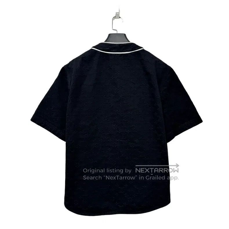 Louis Vuitton Louis Vuitton Black baseball shirt with full printed logo Size US M / EU 48-50 / 2 - 2 Thumbnail