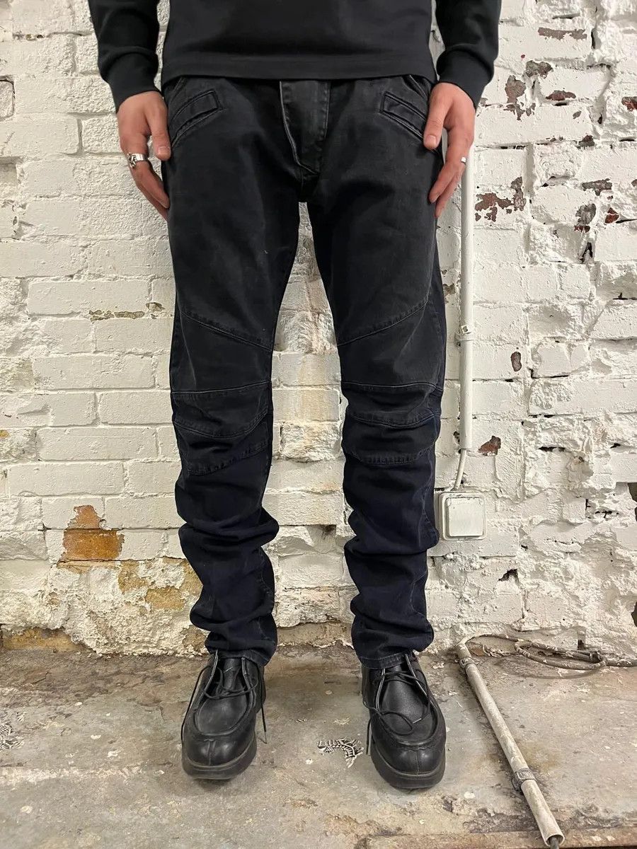 Pierre Balmain 2010s Pierre Balmain Black Biker Denim Jeans Size US 34 / EU 50 - 2 Thumbnail