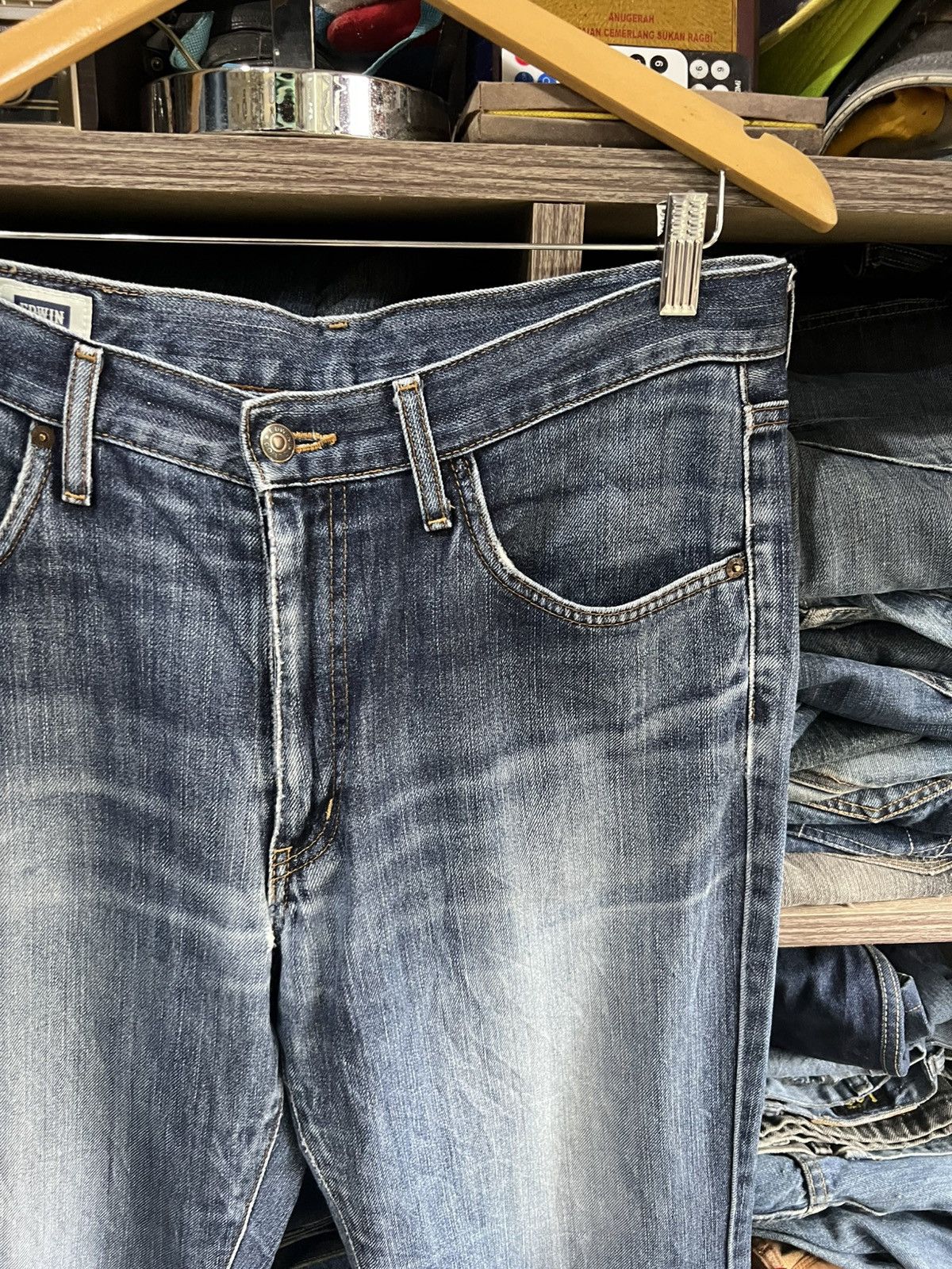 Edwin 🔥Vintage Edwin 403 Distressed Denim Size US 34 / EU 50 - 8 Thumbnail