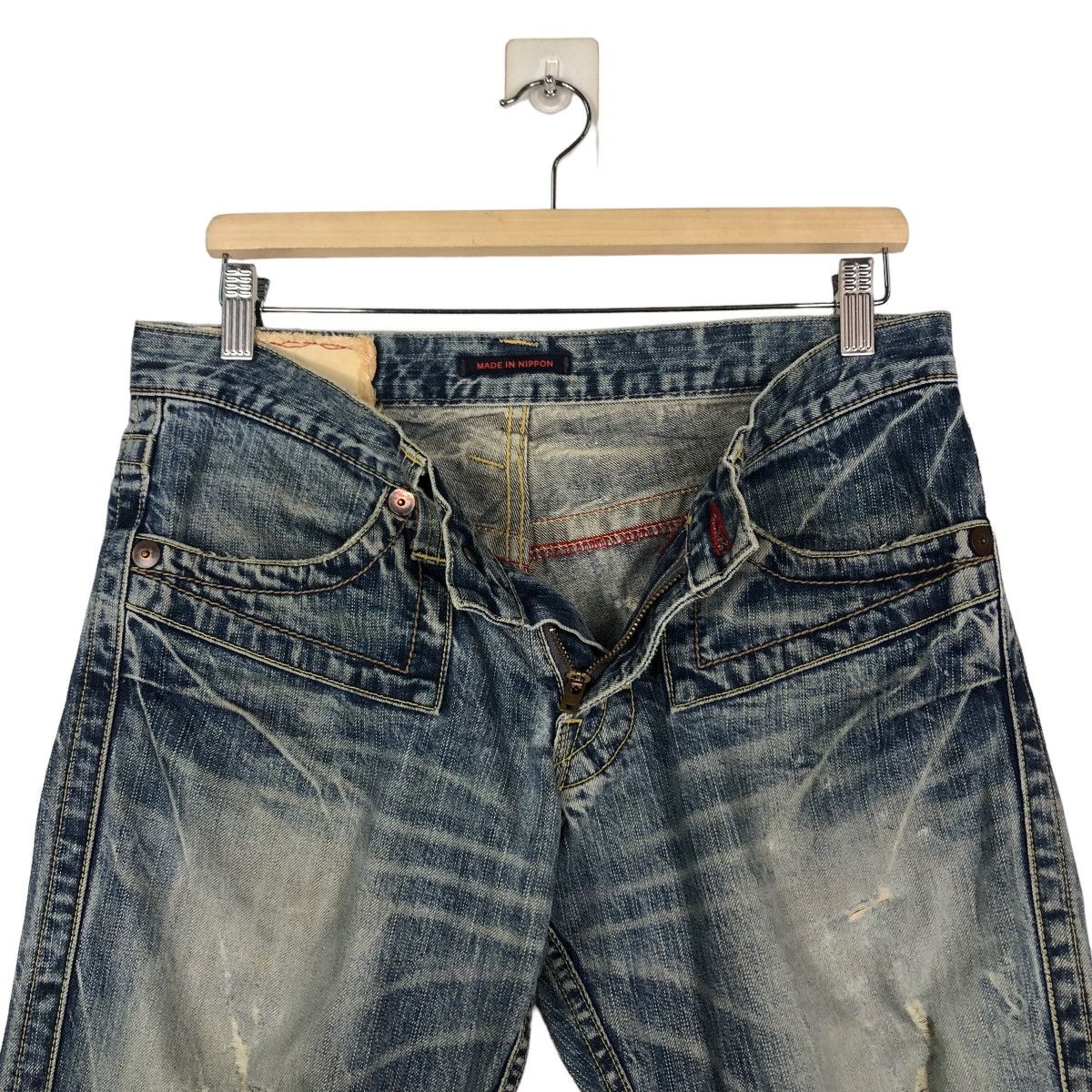 Hysteric Glamour 🔥Made in Nippon Distressed Biker Jeans Denim Size US 34 / EU 50 - 17 Thumbnail