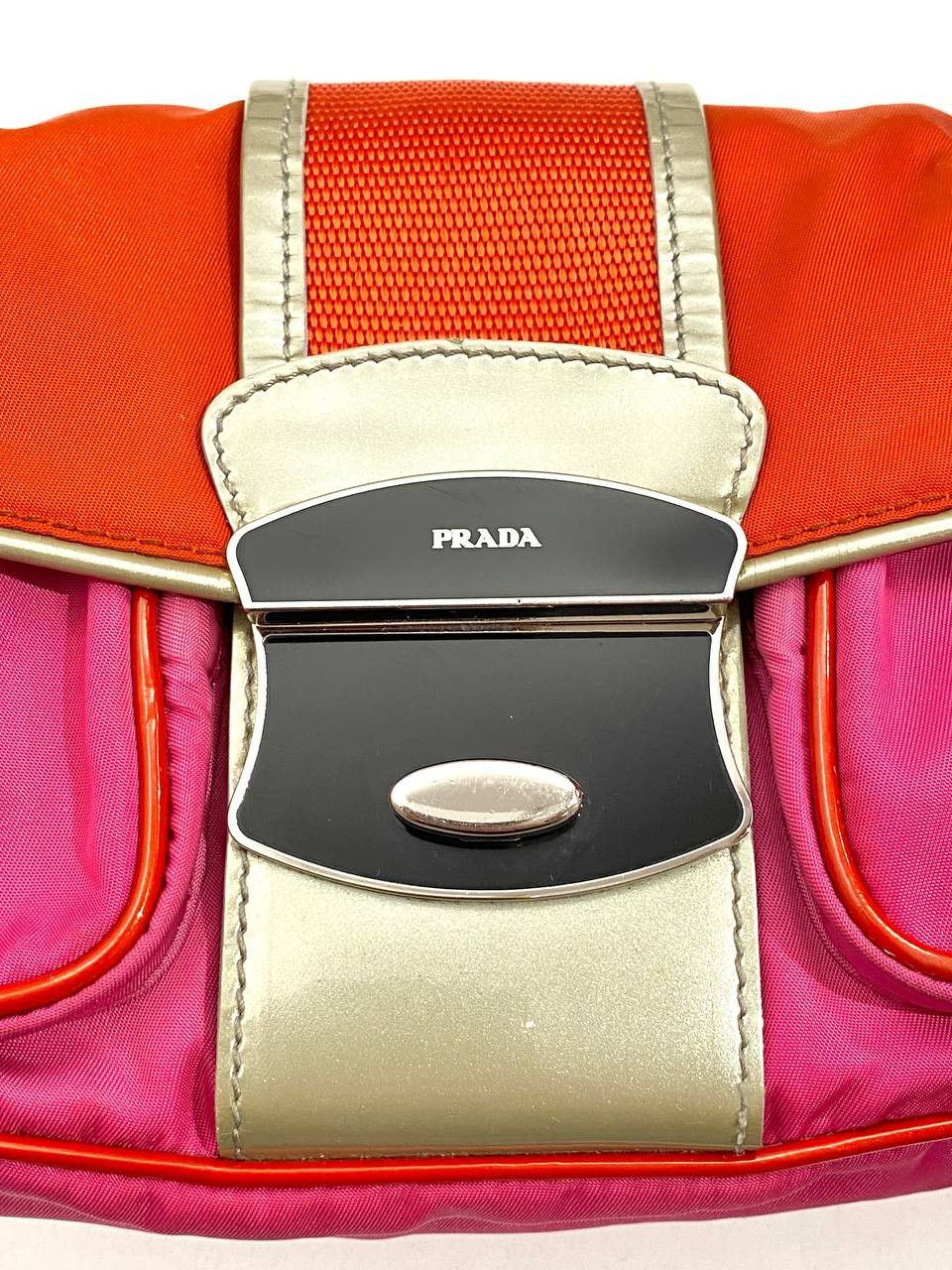Prada Prada Rosa Pocket Space Logo Shoulder Hand Bag Vintage Y2K Size ONE SIZE - 5 Thumbnail