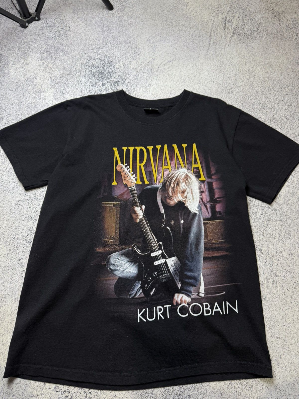 Nirvana Vintage Nirvana Kurt Cobain Black T Shirts Size US L / EU 52-54 / 3 - 6 Thumbnail