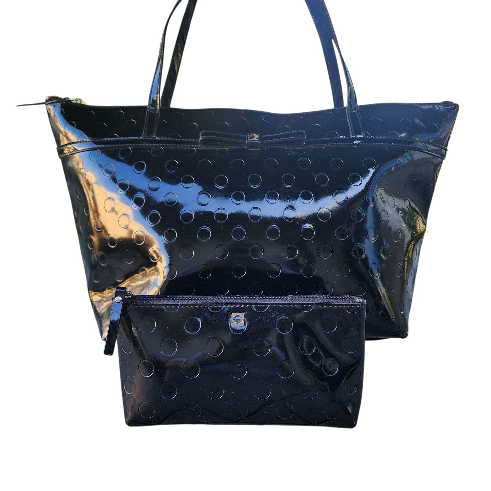 Kate Spade Kate Spade Sophie Camellia Street Polka Dot PVC 11Tote Bag Size ONE SIZE - 20 Thumbnail