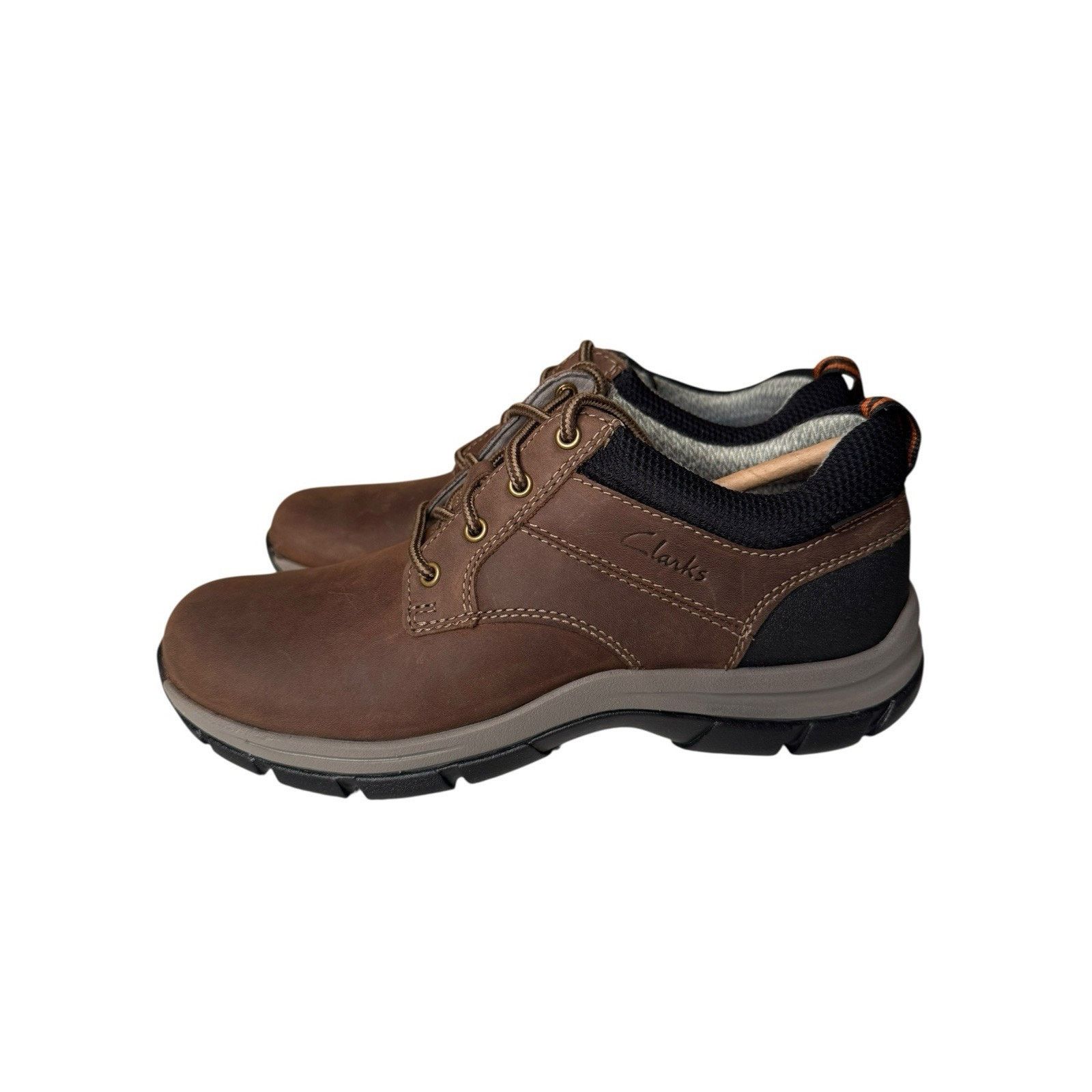 Clarks CLARKS Walpath Low Leather Sneaker Men's Brown Leather Size US 7 / EU 40 - 4 Thumbnail
