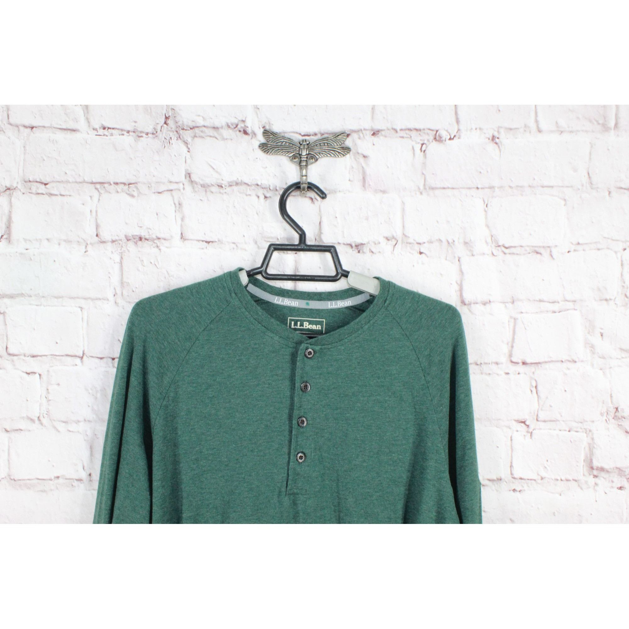 L.L. Bean LL Bean Stretch Pima Tee Shirt Long Sleeve Henley Size US M / EU 48-50 / 2 - 2 Thumbnail