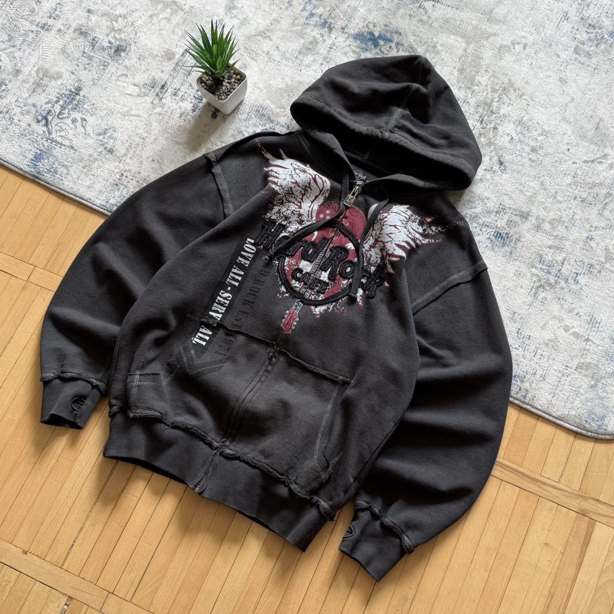 Hard Rock Cafe 📌 Vintage Hard Rock Cafe Y2K Distressed Zip Hoodie Size US M / EU 48-50 / 2 - 4 Thumbnail