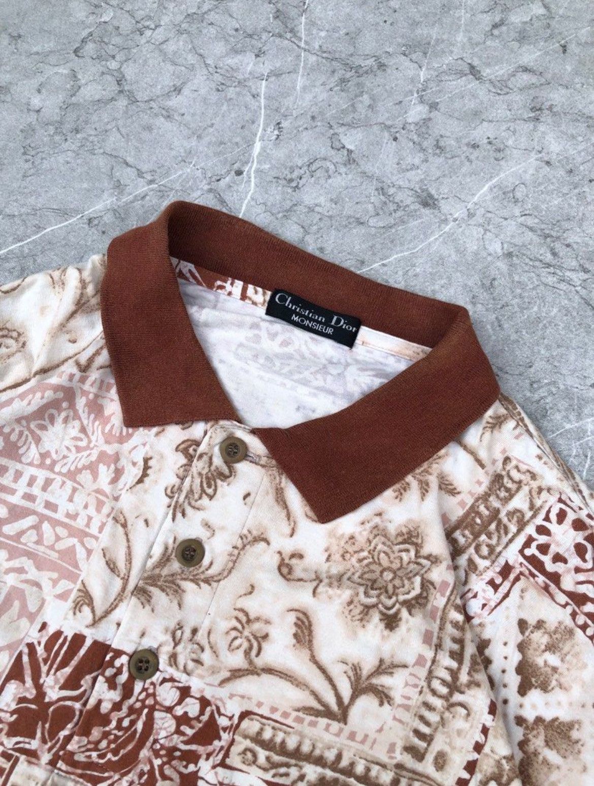 Christian Dior Monsieur Vintage Christian Dior Polo Shirt Size US L / EU 52-54 / 3 - 2 Thumbnail