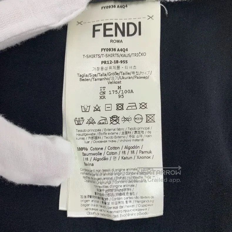 Fendi Fendi Black and White Color Block Letter Print Cotton T. Size US M / EU 48-50 / 2 - 7 Thumbnail