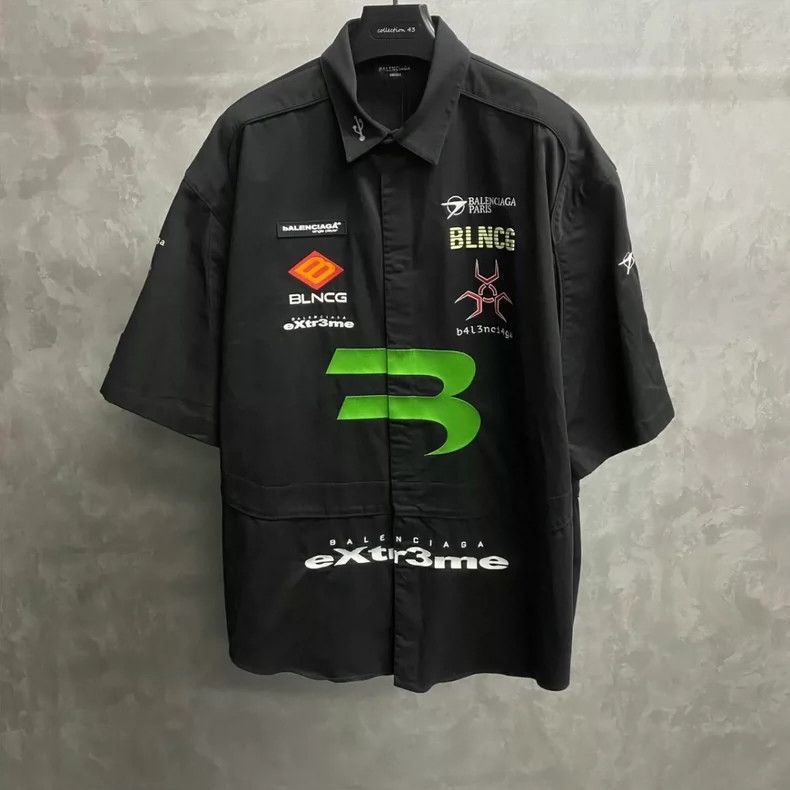 Balenciaga Balenciaga size 40 Black art print embroidered logo short s Size US M / EU 48-50 / 2 - 1 Thumbnail