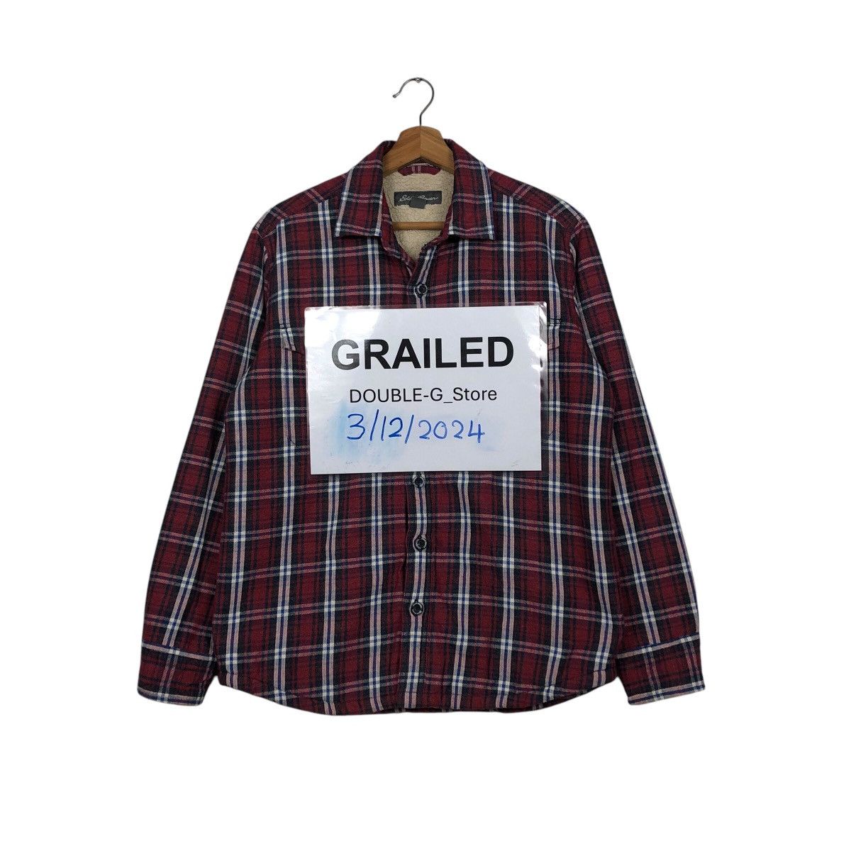 Japanese Brand 📌Vintage Shirt Jacket Worker Eddie Bauer Sherpa Blanket Size US S / EU 44-46 / 1 - 1 Thumbnail