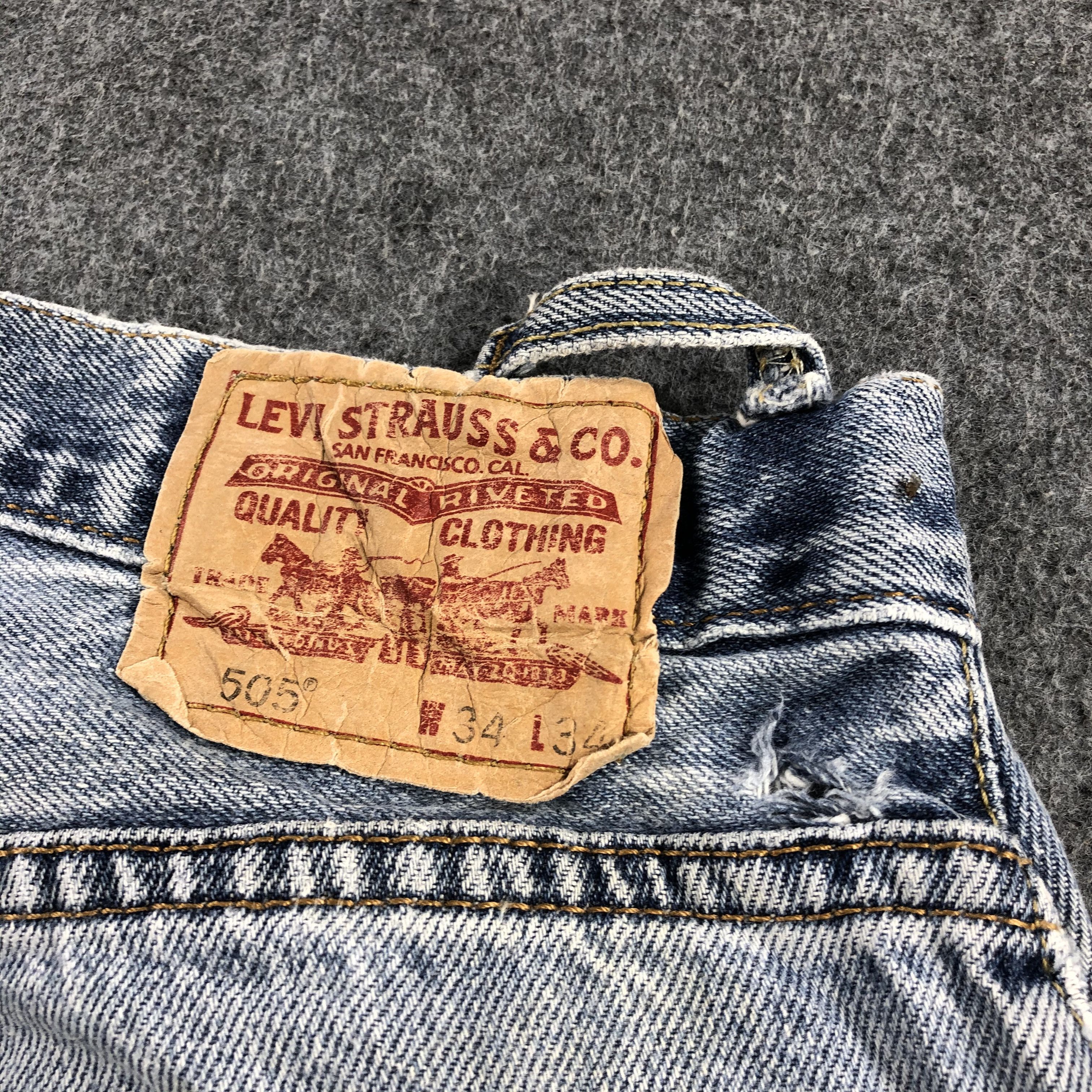 Levi's Vintage Light Wash Levis 505 Jeans-J2046 Size US 34 / EU 50 - 5 Thumbnail