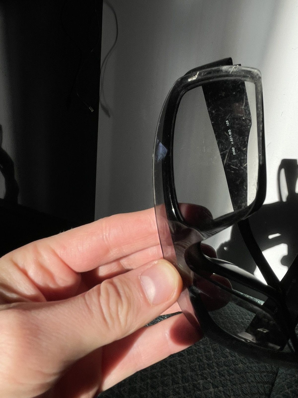 Chanel × Vintage CHANEL SUNGLASSES 5092 LOGO Black Wrap Metal Vintage Iconic Size ONE SIZE - 8 Thumbnail