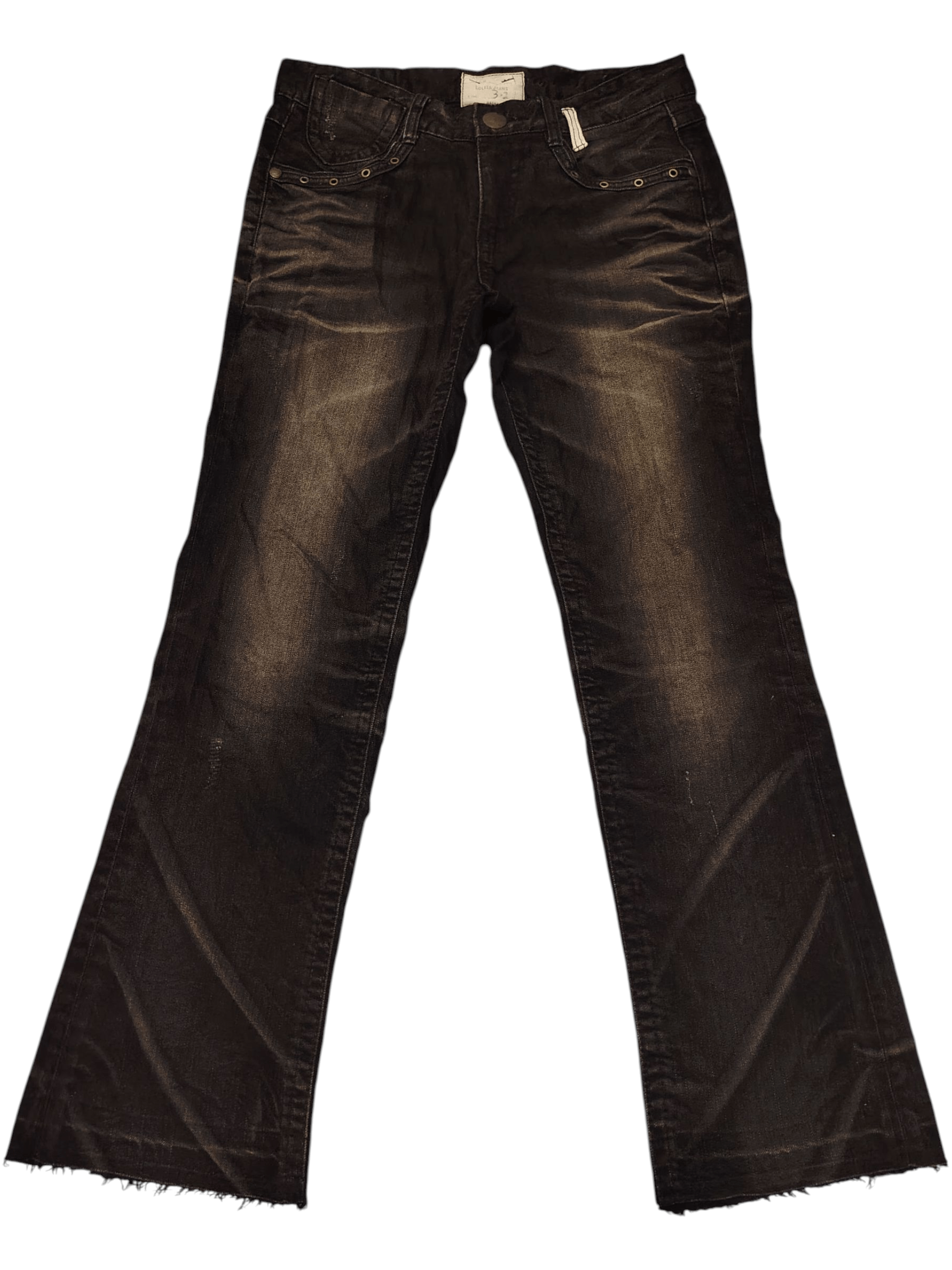 If Six Was Nine Japanese Lolita Jeans Flare Jeans Distressed Size US 31 - 2 Thumbnail