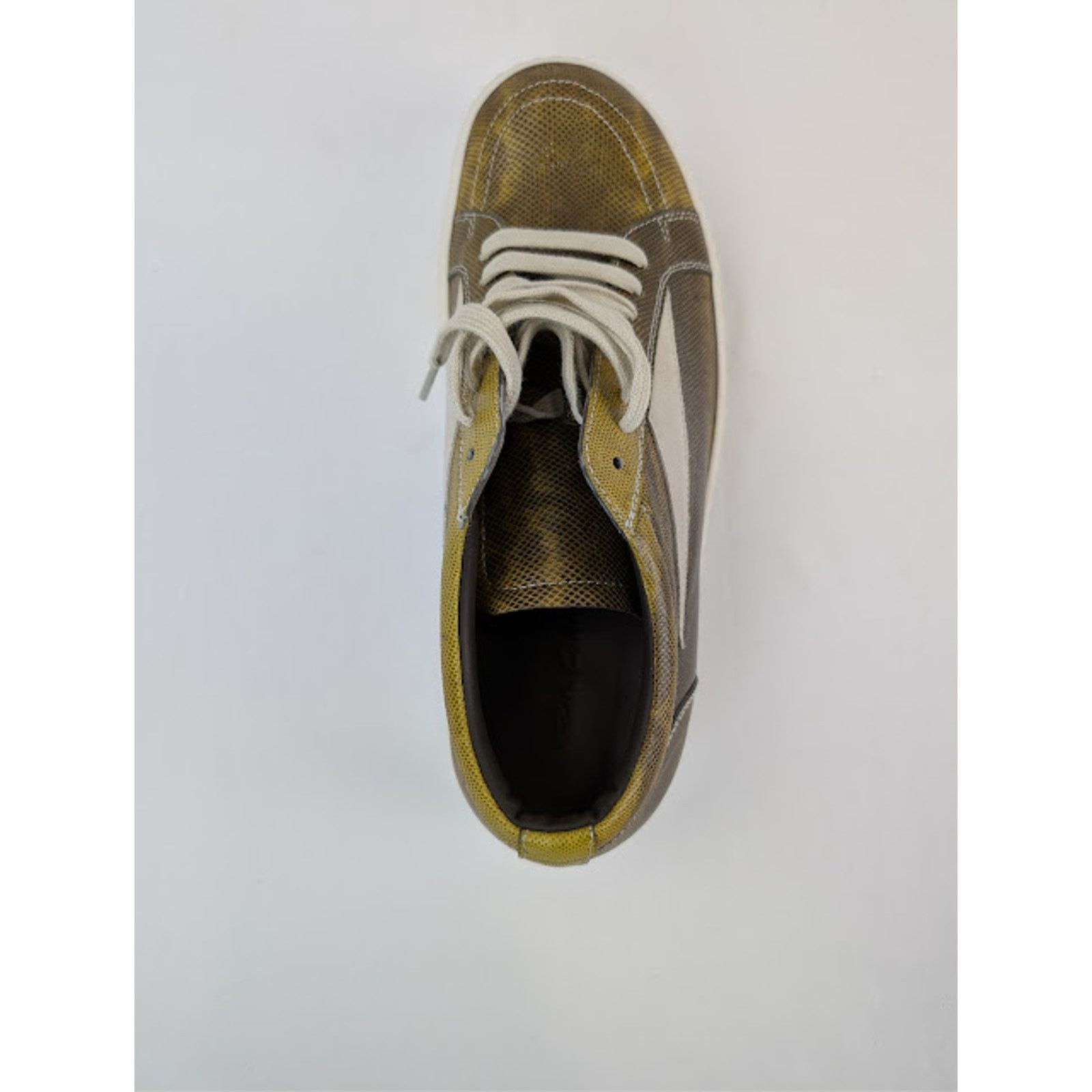Rick Owens o1rshd1 Hollywood Vintage Sneakers in Acid / Milk / Milk Size US 7 / EU 40 - 17 Thumbnail