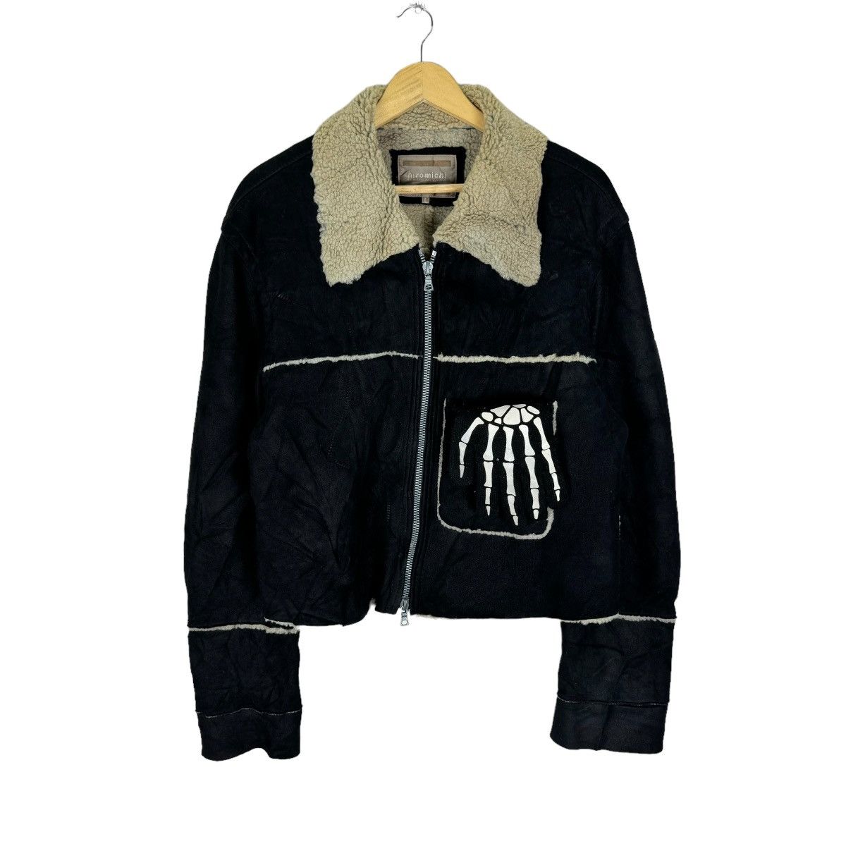 Japanese Brand 🌟HIROMICHI NAKANO SHERPA LEATHER JACKET LIKE NUMBER NINE Size US L / EU 52-54 / 3 - 4 Thumbnail