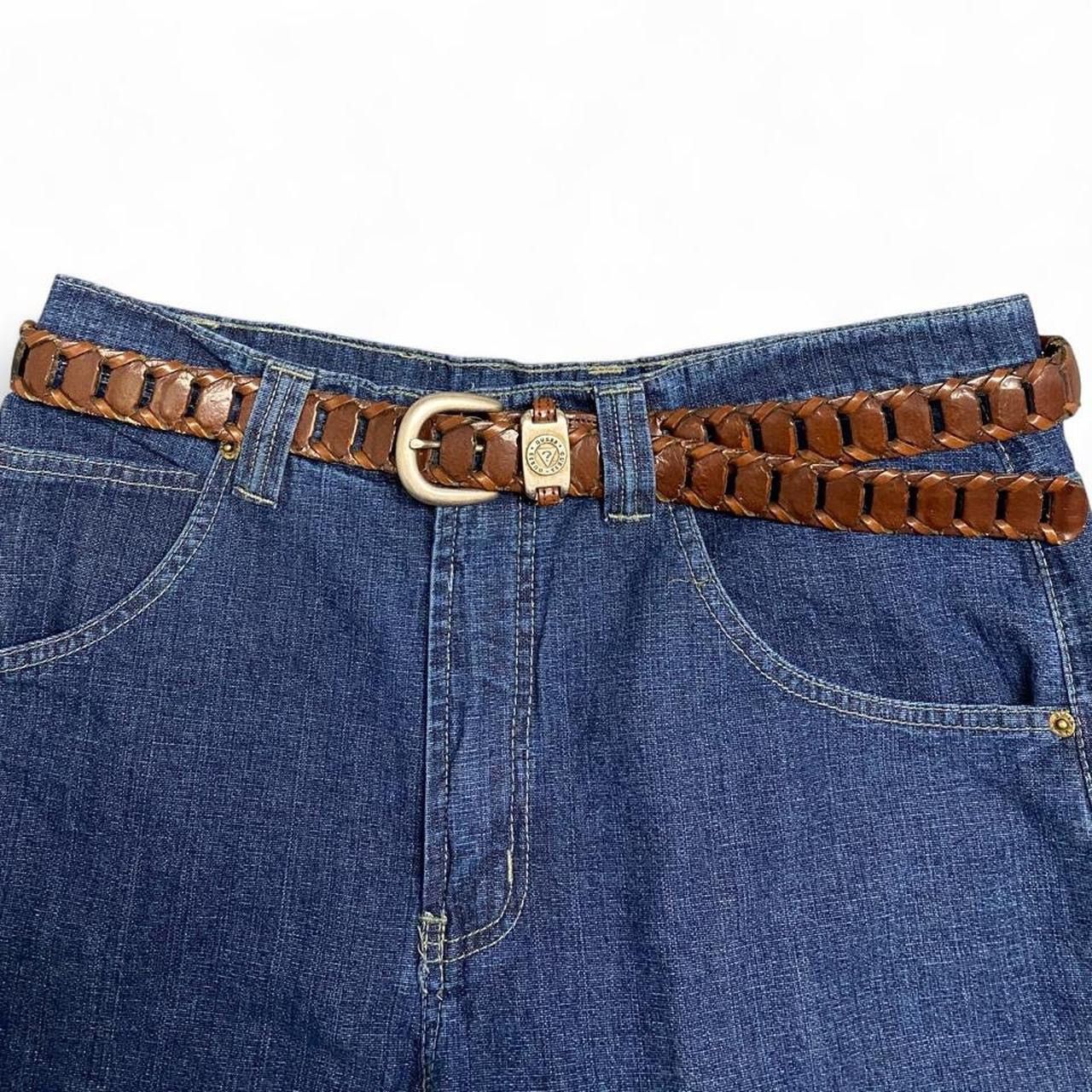 Other vintage guess brown and silver multi hole leather belt Size ONE SIZE - 1 Thumbnail