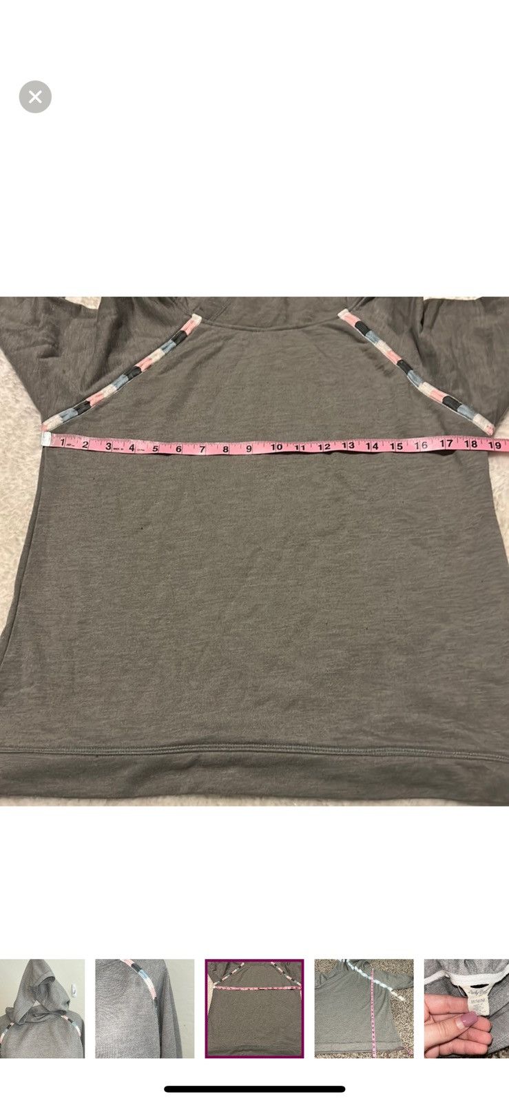 Lucky Brand Lucky brand women’s medium grey hoodie‎ Size M / US 6-8 / IT 42-44 - 2 Thumbnail