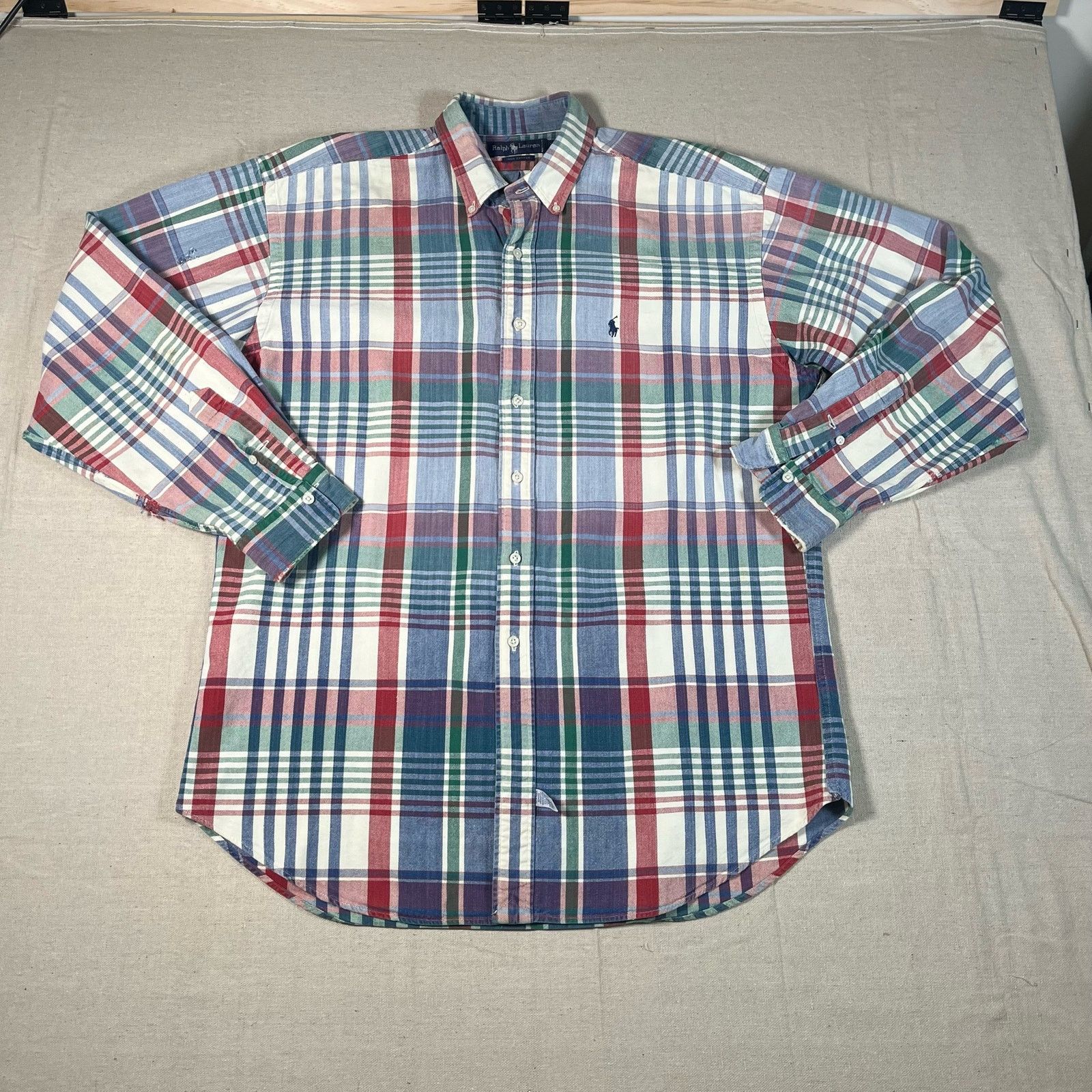 Polo Ralph Lauren Y2K Polo Ralph Lauren Button Down Mens XL Multicolor 90's Size US XL / EU 56 / 4 - 2 Thumbnail