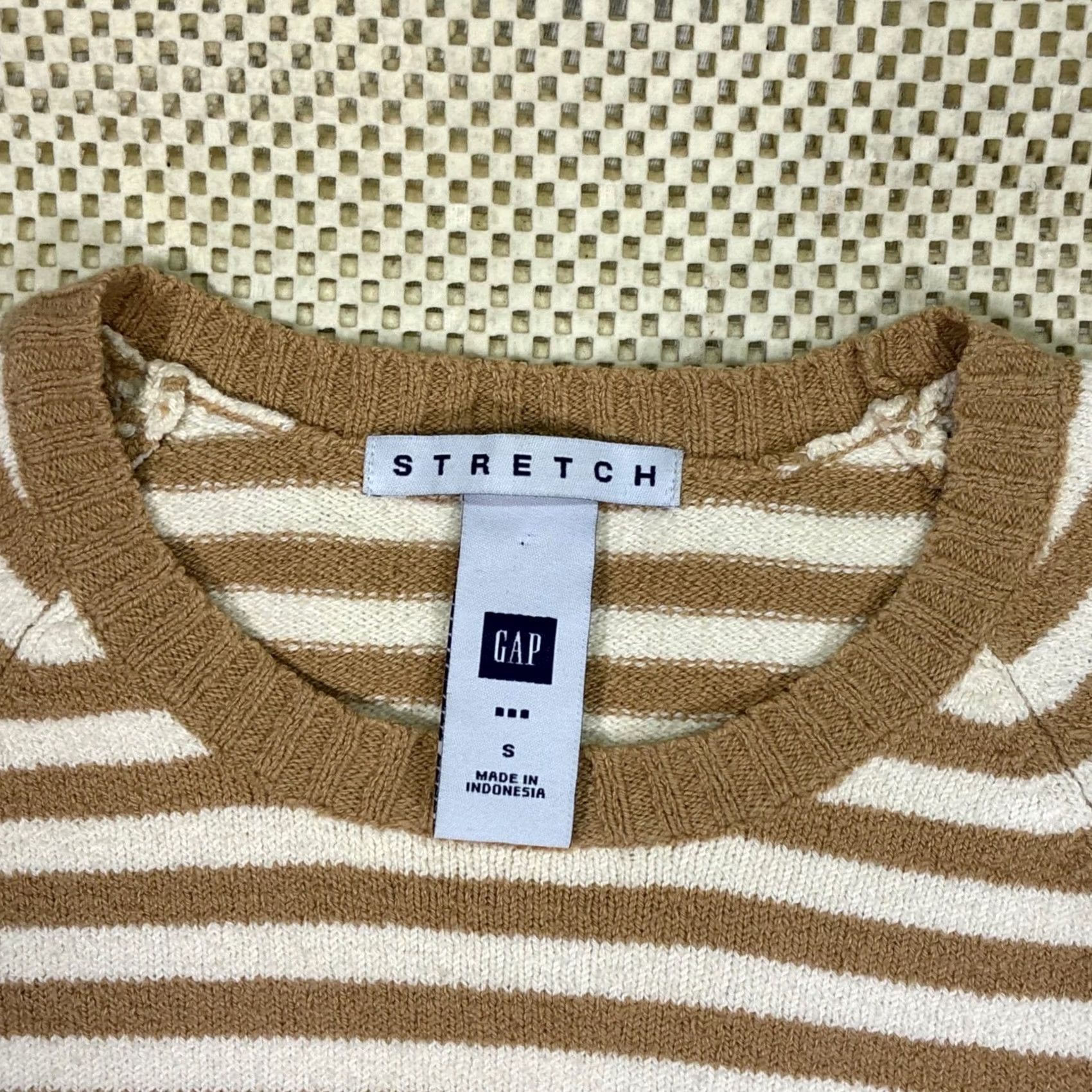 Gap VINTAGE GAP Striped Knit Sweater Beige White Long Sleeve Crewneck Women's S Size S / US 4 / IT 40 - 5 Thumbnail