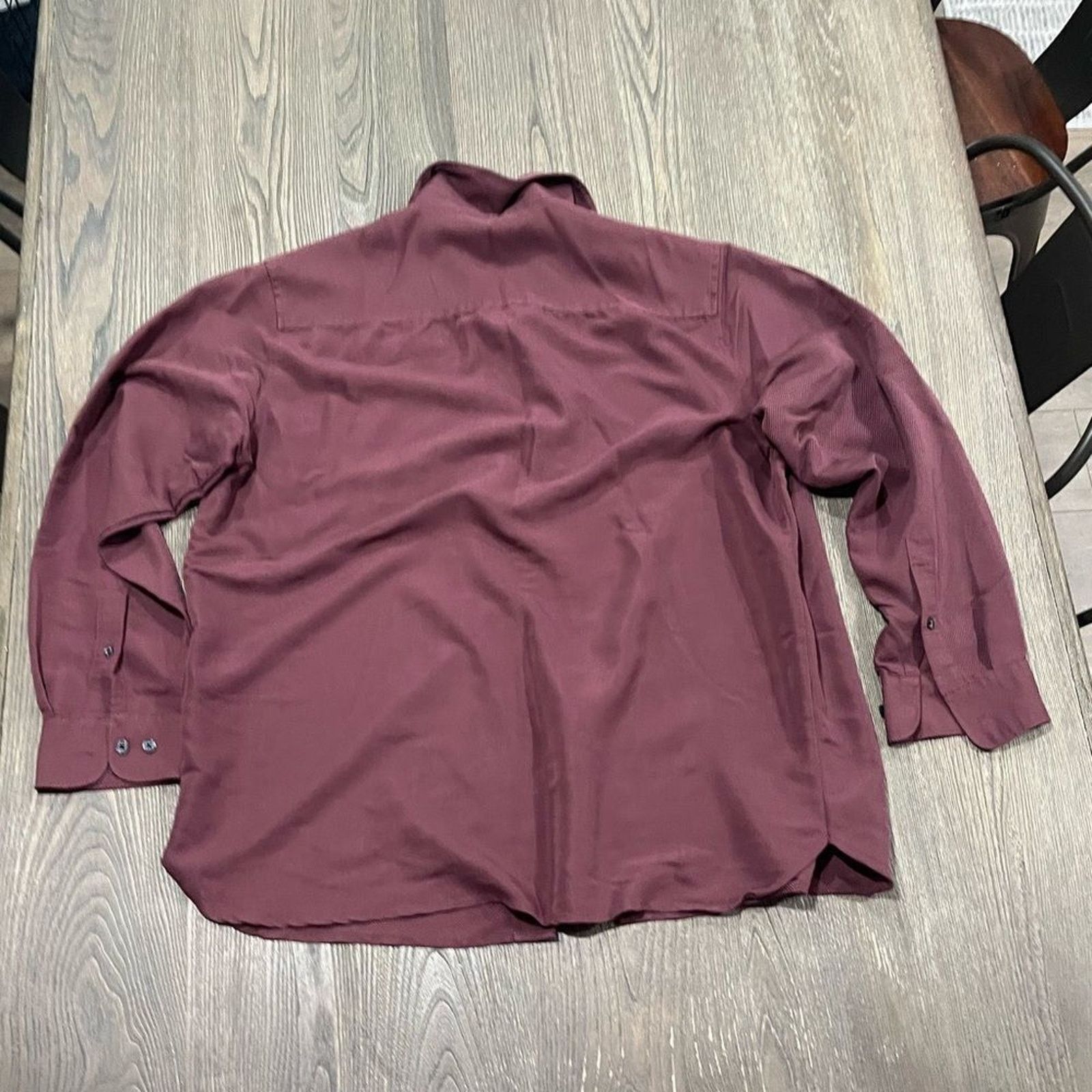 Axist A[x]ist Mens Burgundy Button Front Collared Dress Shirt Sz L Size US L / EU 52-54 / 3 - 5 Thumbnail
