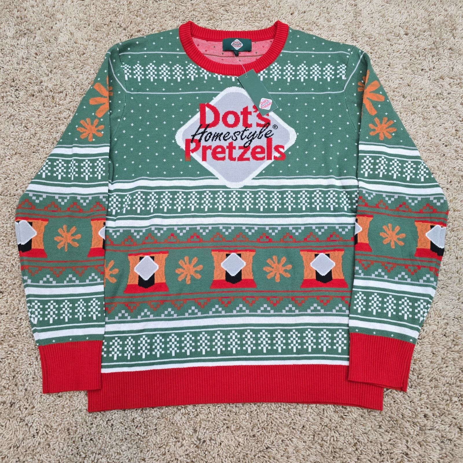 Vintage New Dot's Homestyle Pretzels Chrismas Sweater Mens Large Size US L / EU 52-54 / 3 - 1 Thumbnail
